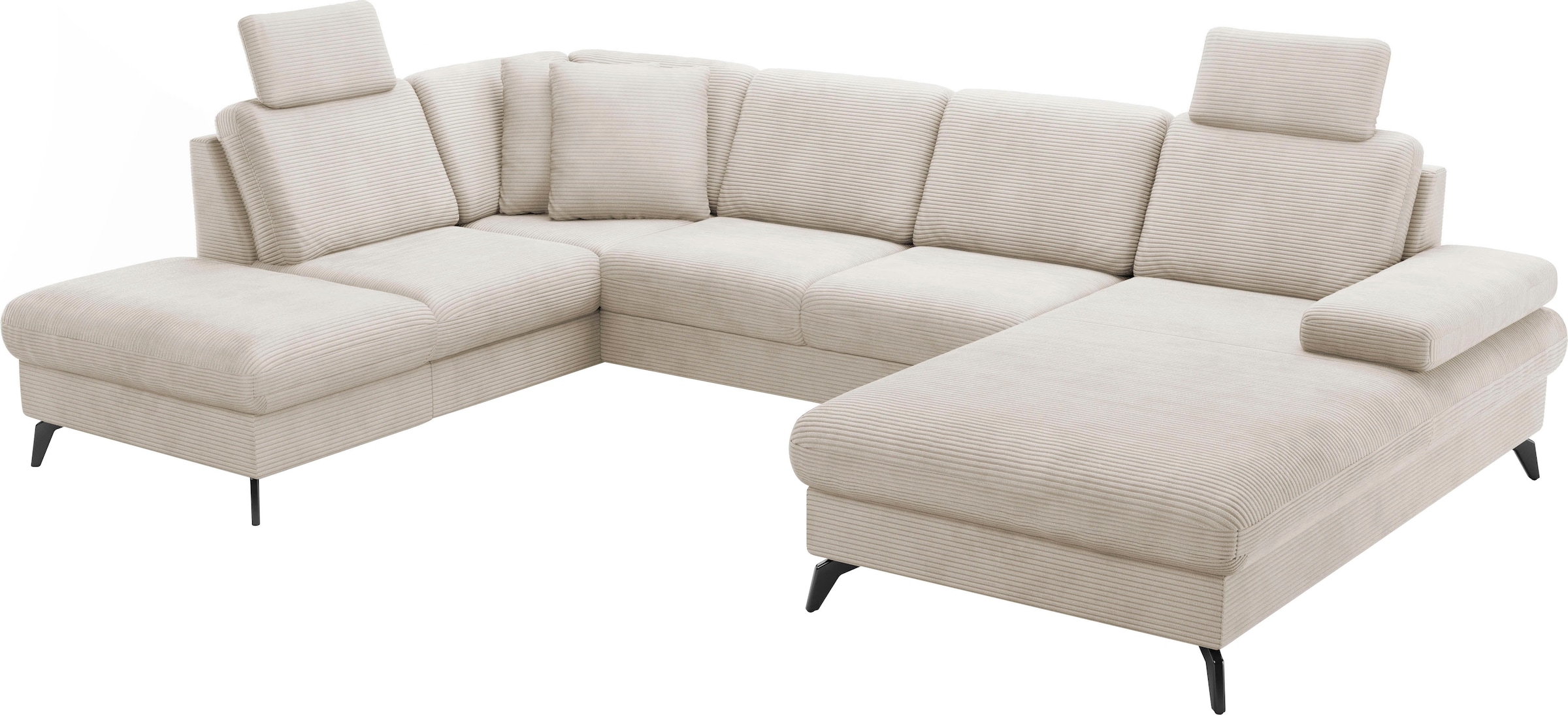 sit&more Wohnlandschaft »Morris Jubi U-Form«, inkl. Armteilfunktion und 1 Zierkissen, wahlweise mit Bettfunktion