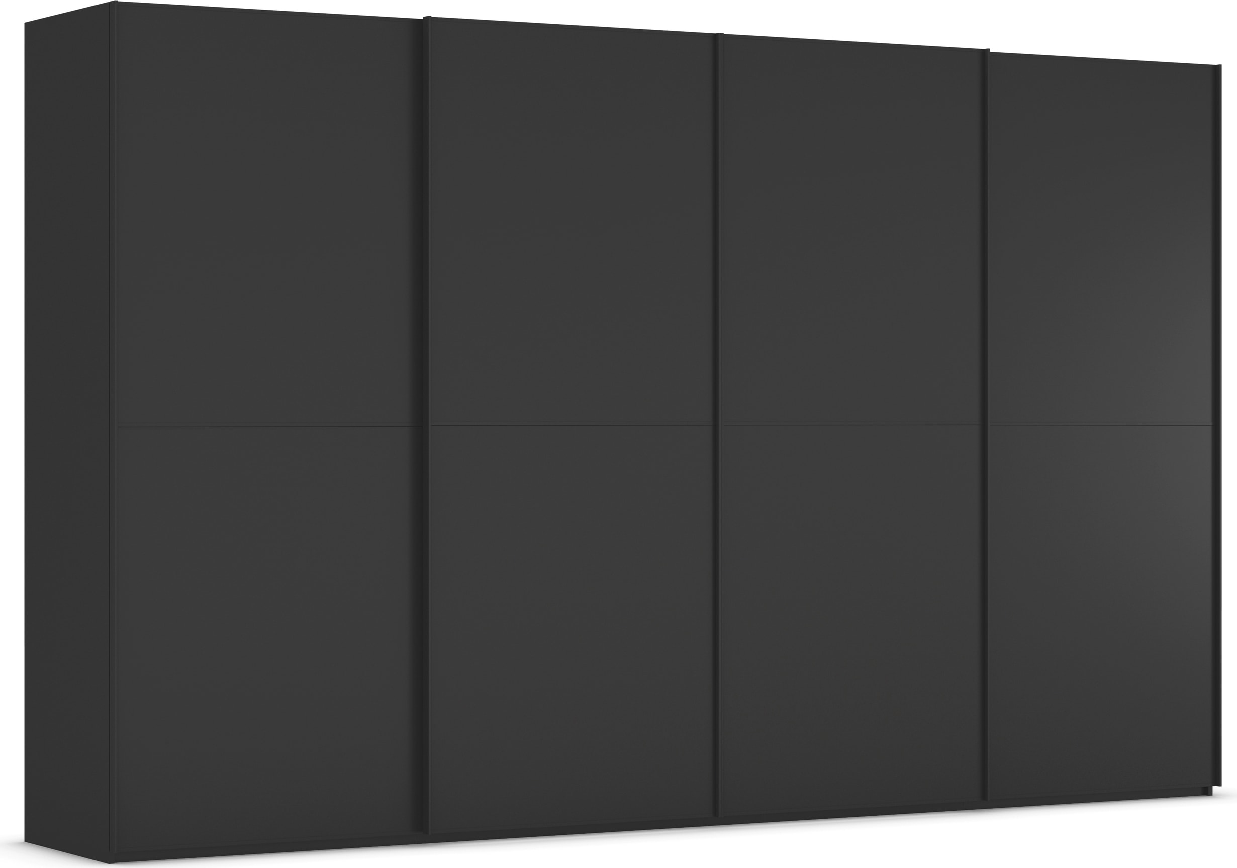 rauch Schwebetürenschrank "Kleiderschrank Schrank Garderobe Schlafzimmerschrank SCALE-DUO" edle zweigeteilte Türen und 3 Zierleisten MADE IN GERMANY