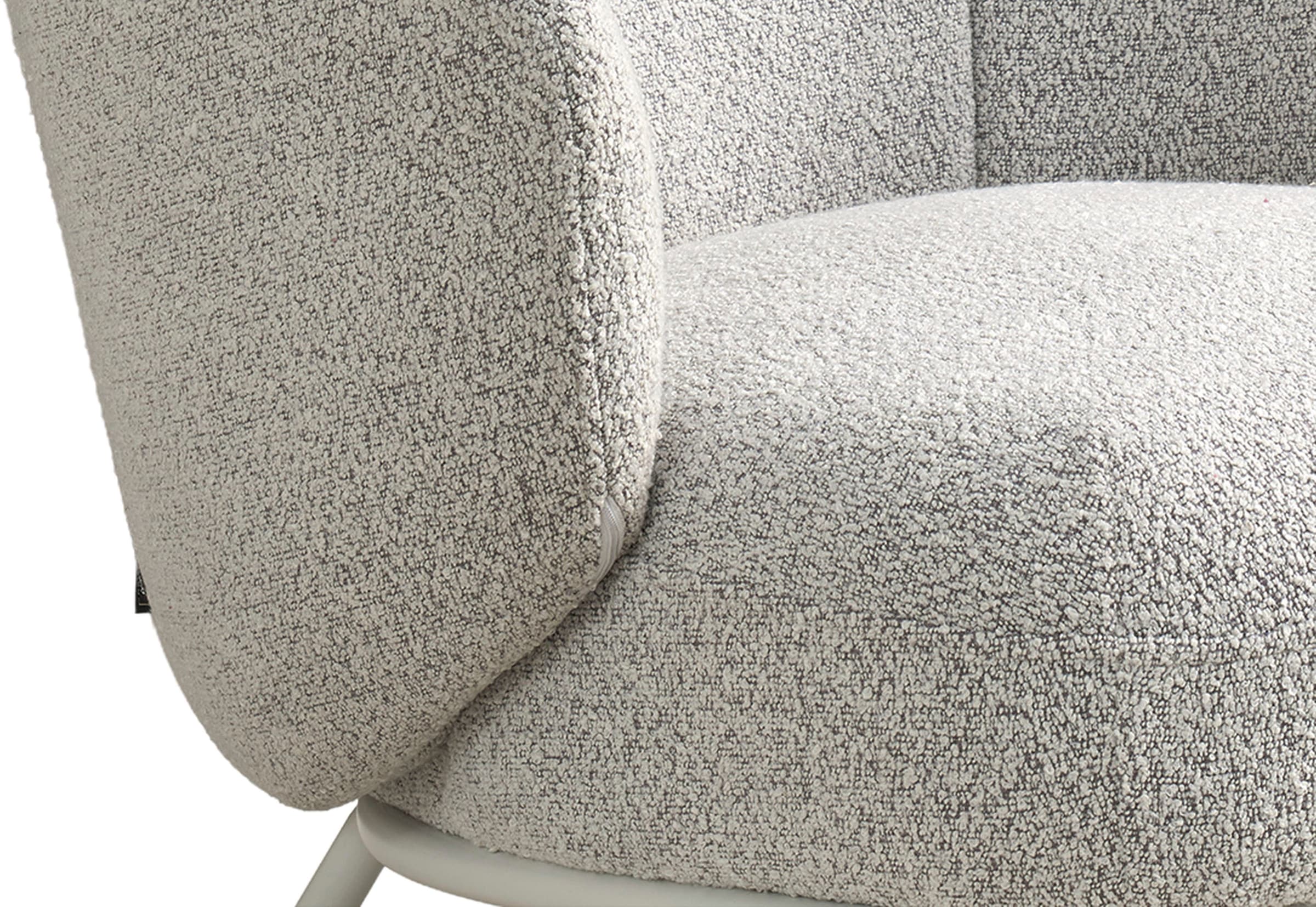 SCHÖNER WOHNEN-Kollektion Loungesessel »SELVIK« 1 Stk. tlg. mit Taschenfederkern, Bezug Bouclé, Untergestell pulverbeschichtet