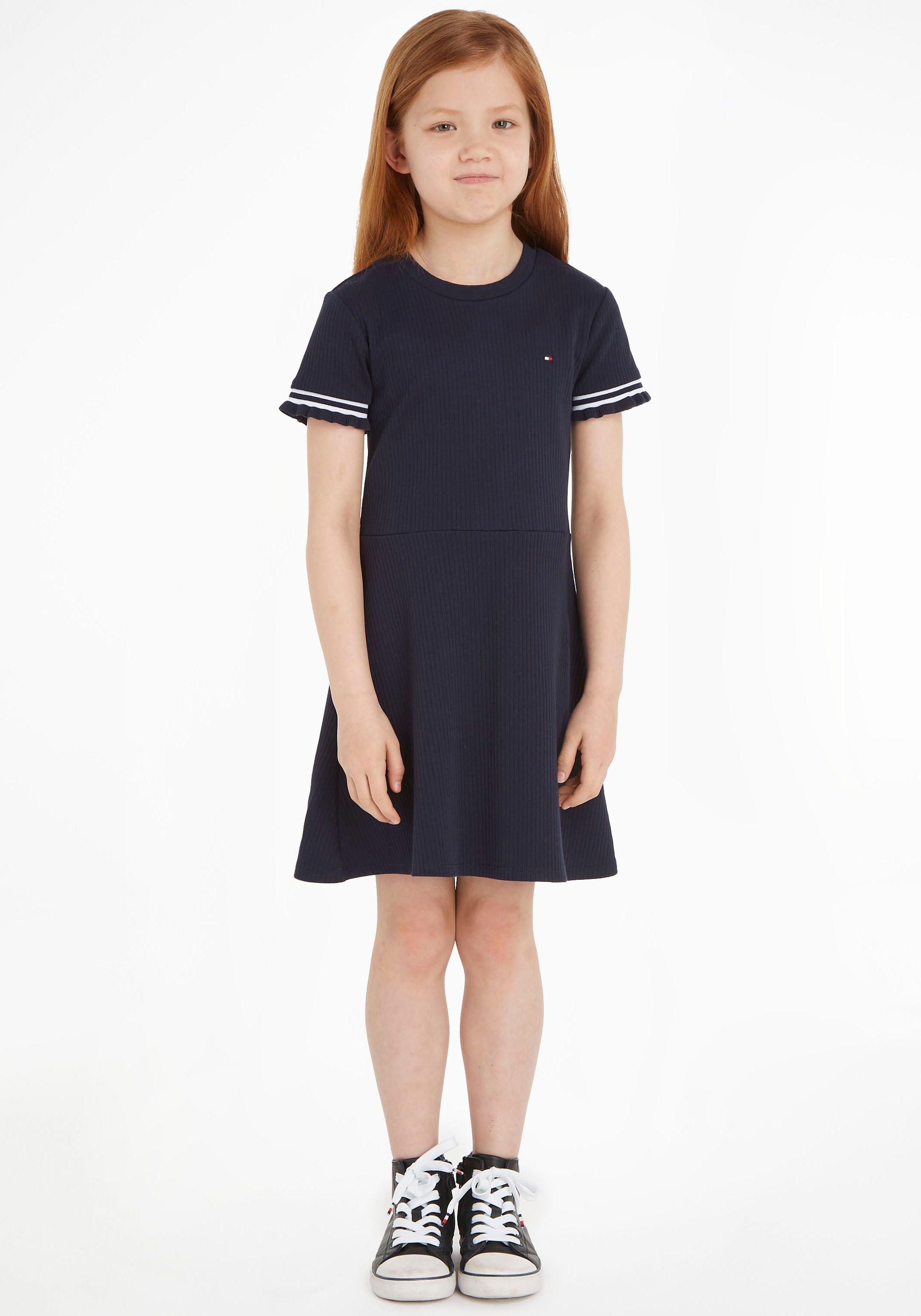 TOMMY HILFIGER Suknelė »RUFFLE RIB KNIT suknelė Skate...