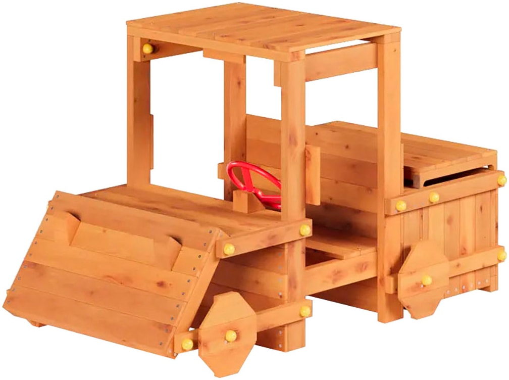 FUNGOO Spielturm »Garden Buggy, Spielgerät mit kreativem Autokofferraum und Holzdach«, Made in Europe