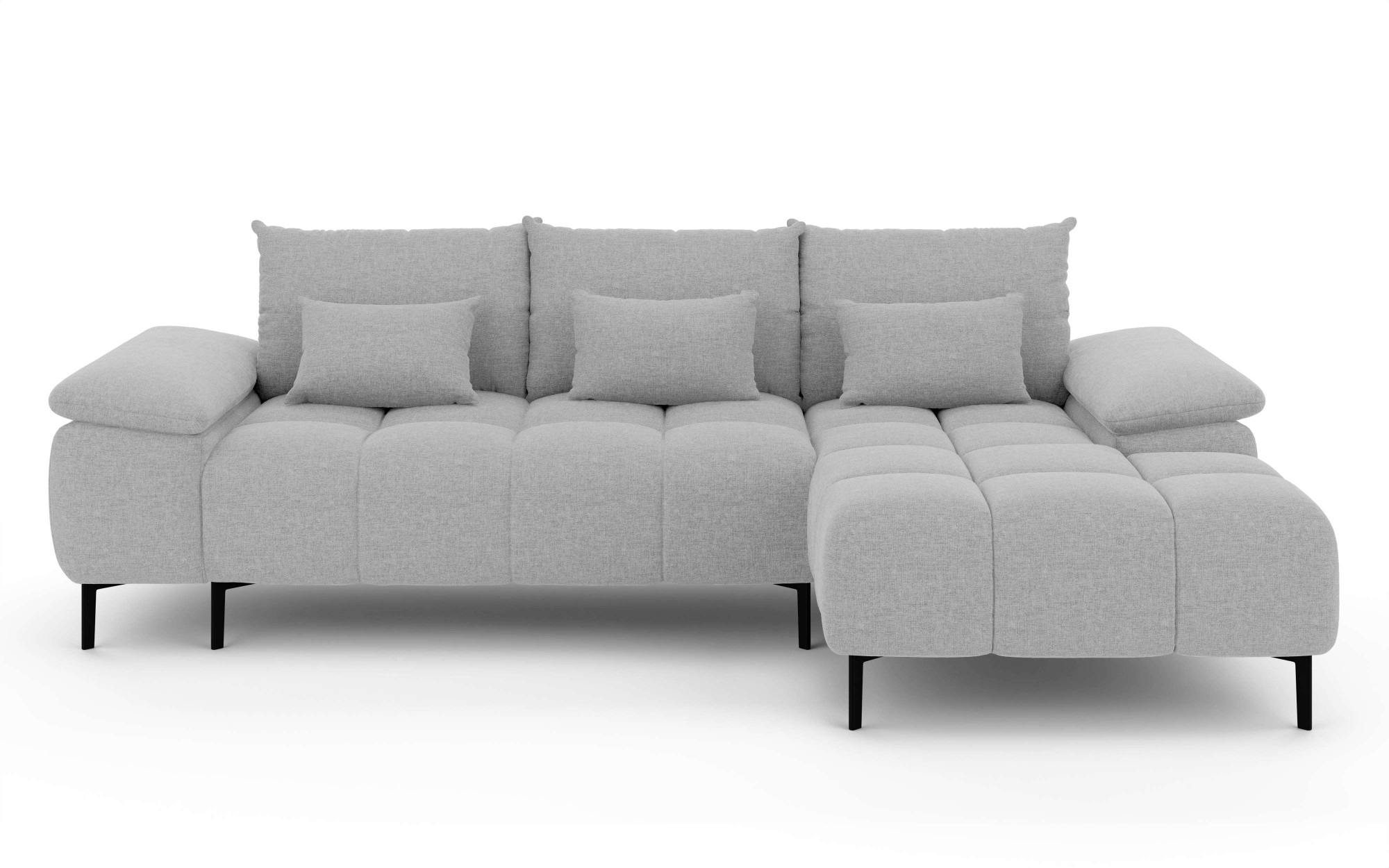 INOSIGN Ecksofa »DROMARA Schlafsofa mit Bettkasten, Maße: B/T/H 277/141/91 cm«, L-Form mit Recamiere rechts/links bestellbar, Wellenunterfederung