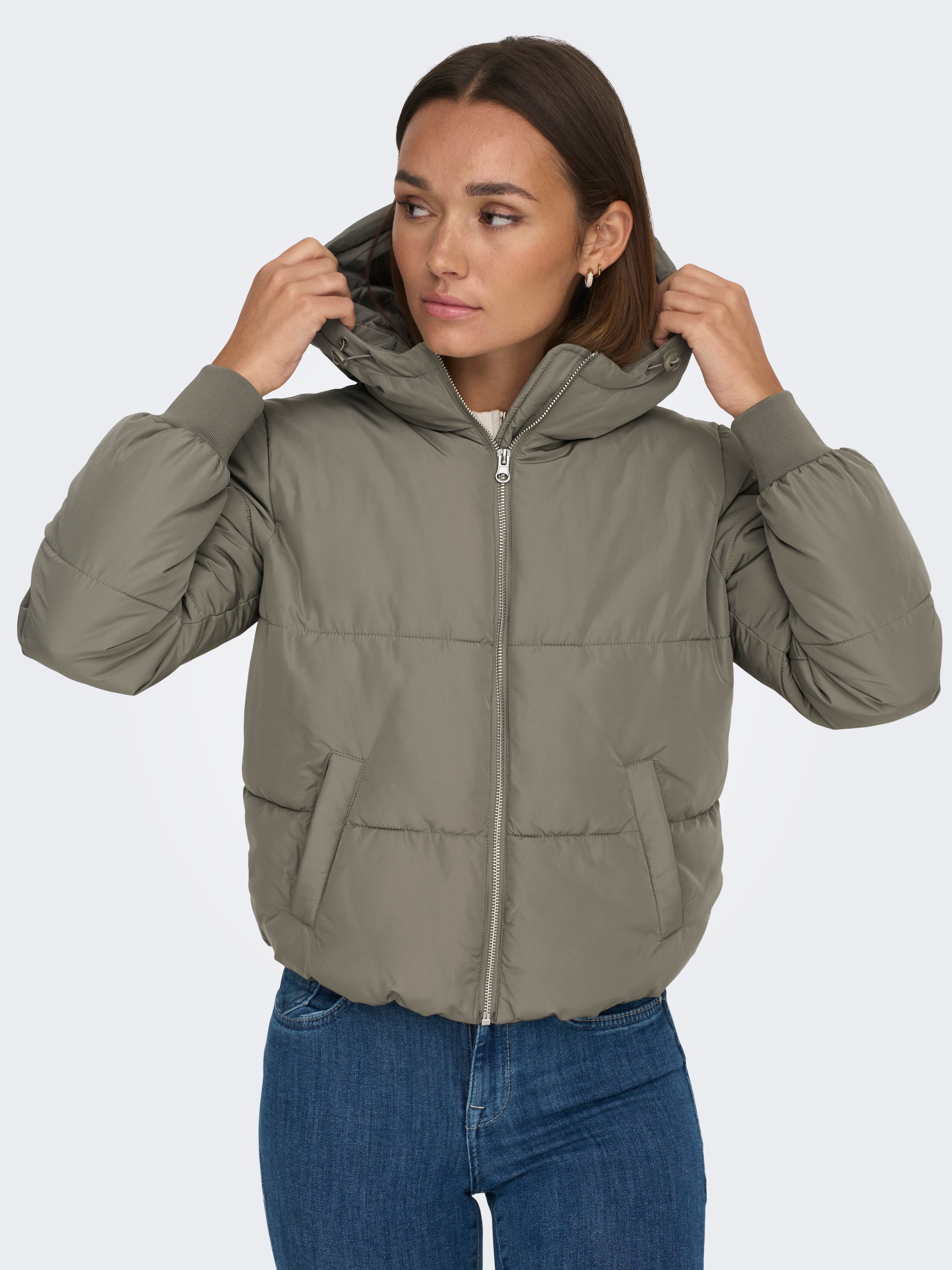 JDY Steppjacke »JDYNEWERICA LIFE SHORT HOOD JKT OTW NOOS«, mit Kapuze