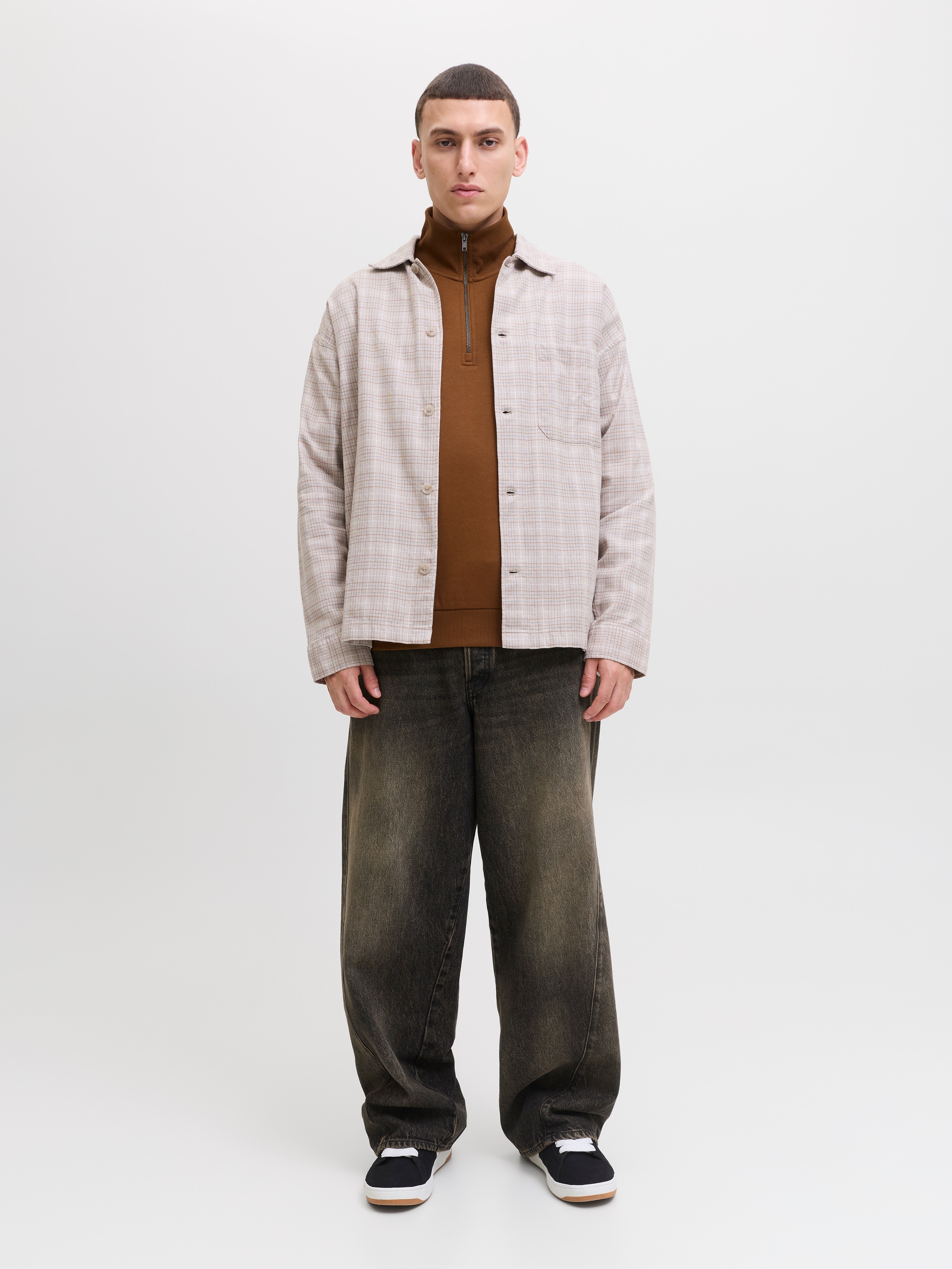 Jack & Jones Sweatshirt "JJEBRADLEY SWEAT HALF ZIP NOOS", mit Troyer Kragen günstig online kaufen