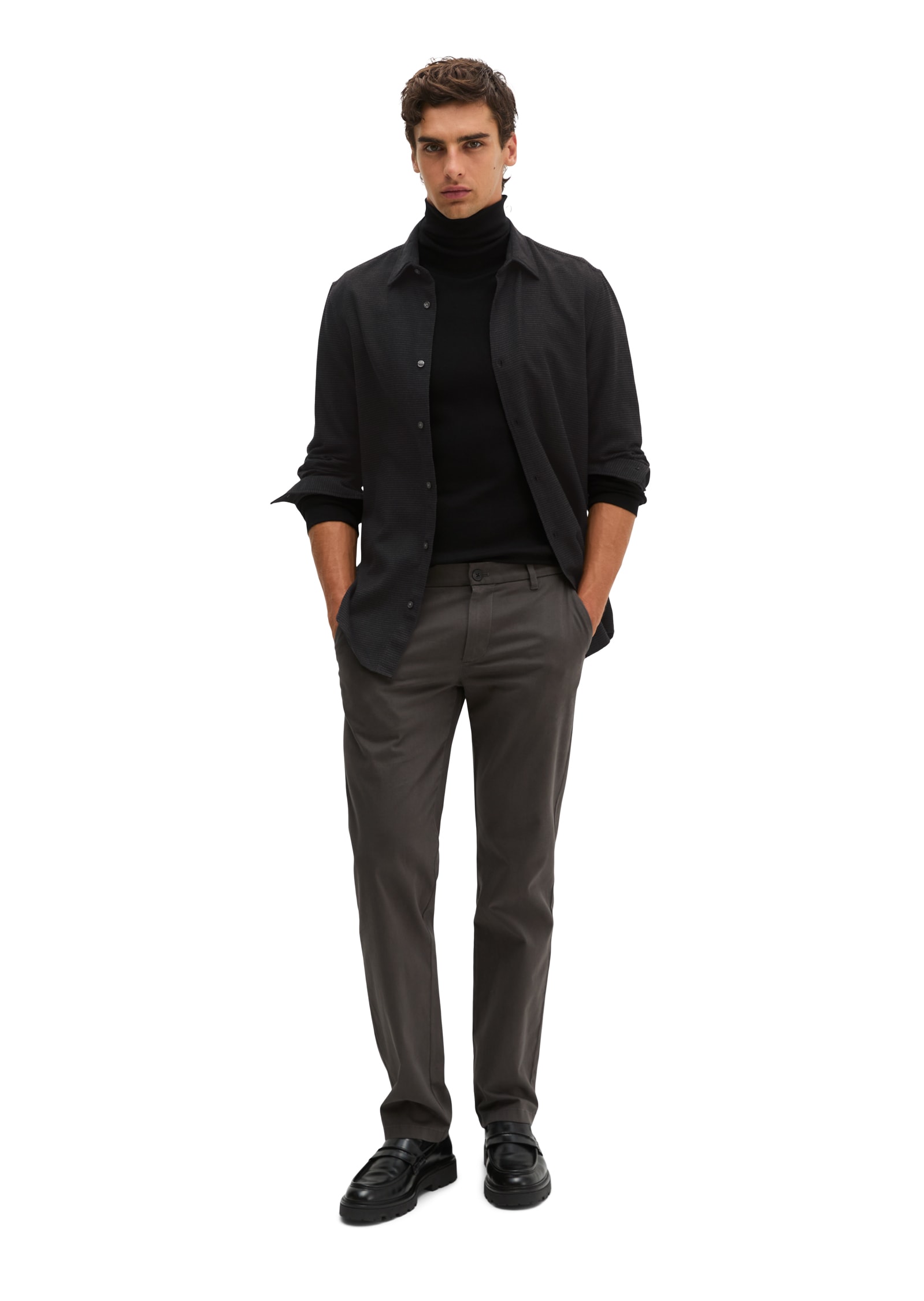 Marc O'Polo Langarmhemd »shaped aus Bio-Baumwolle mit TENCEL Lyocell«