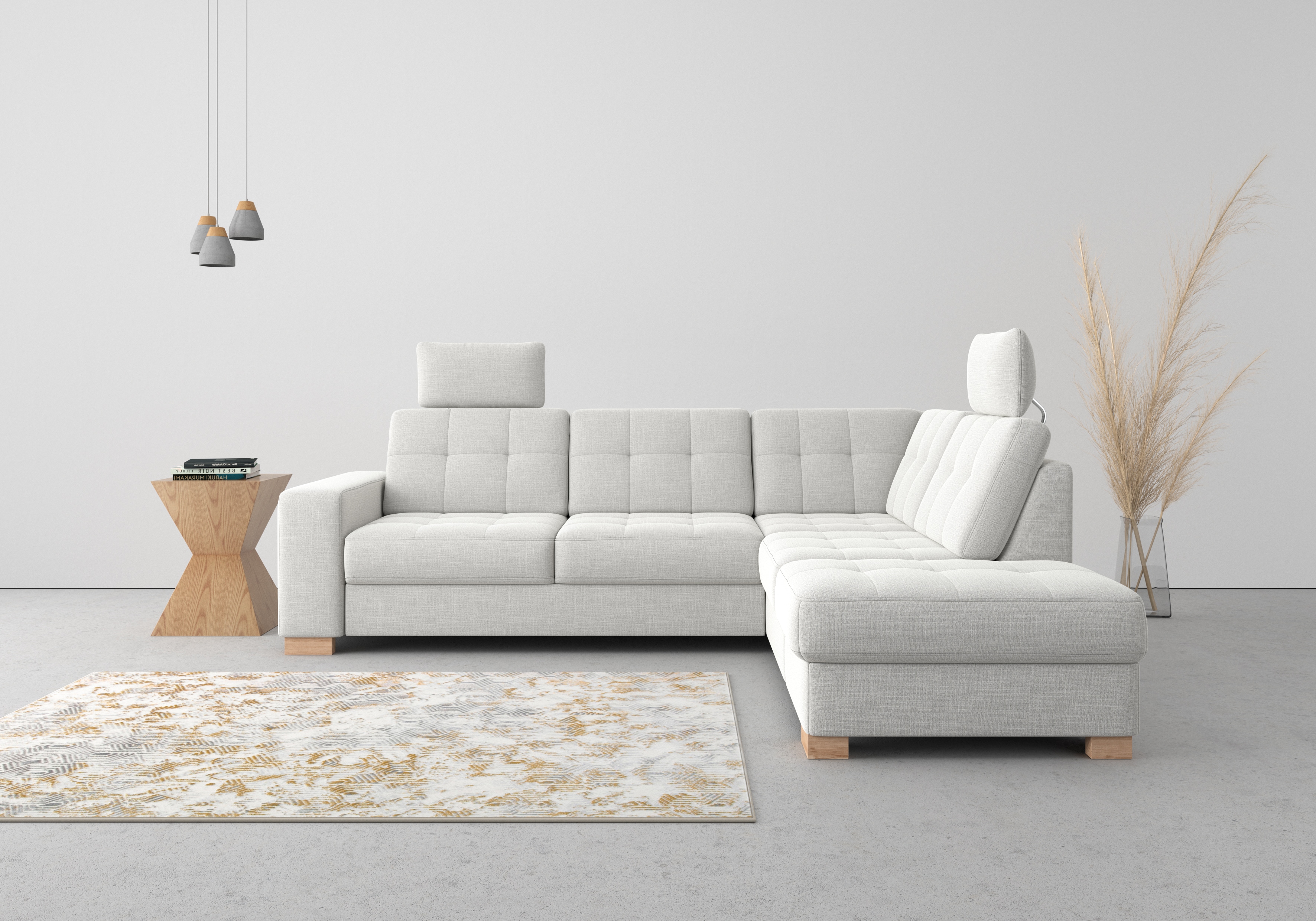 sit&more Ecksofa "Quincy L-Form" wahlweise mit Schlaffunktion und Bettkasten