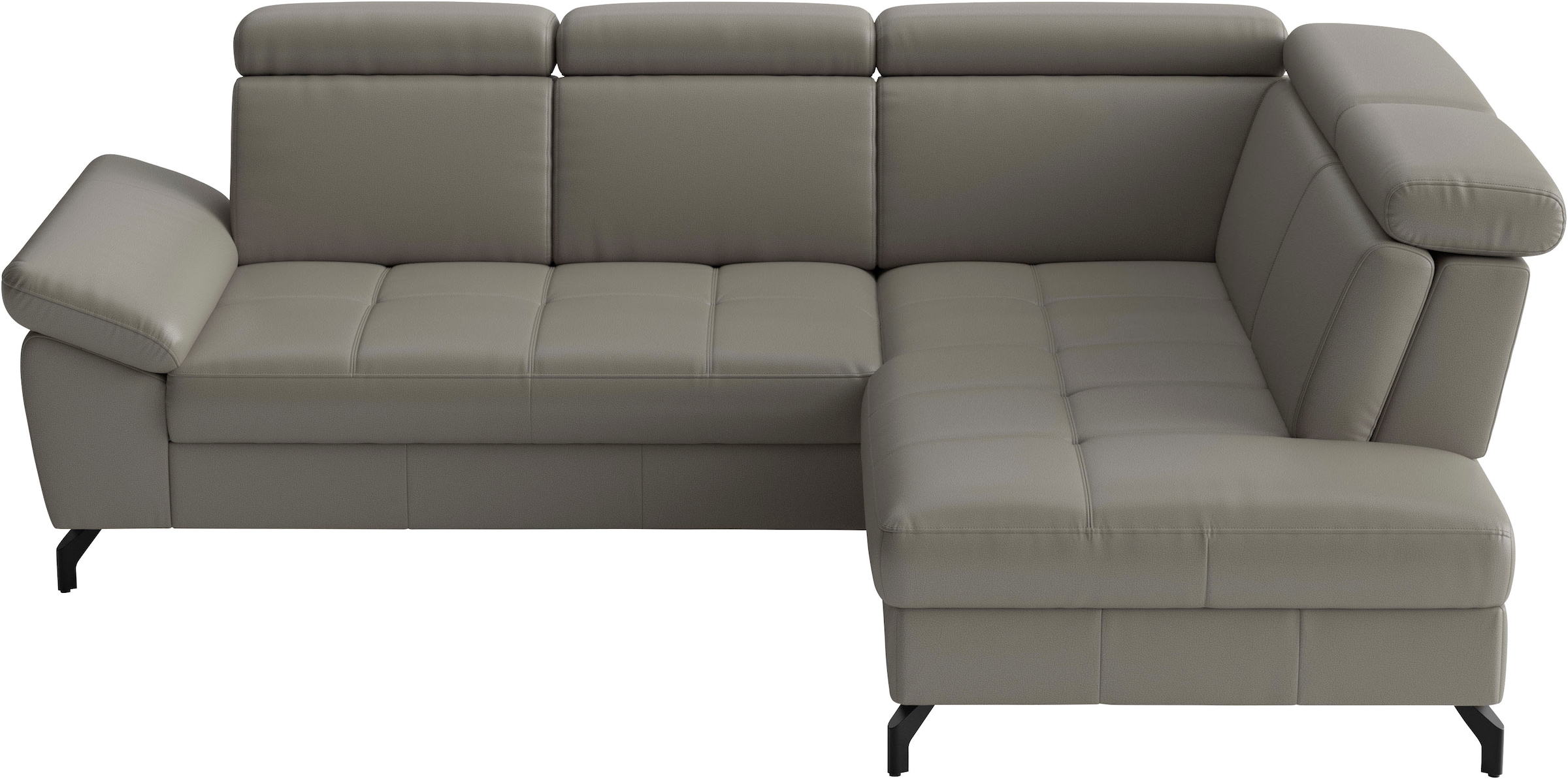 sit&more Ecksofa "Vanity L-Form, B: 254 cm, Leder" Inkl.Sitz-,Kopf-und Armteilverstellung