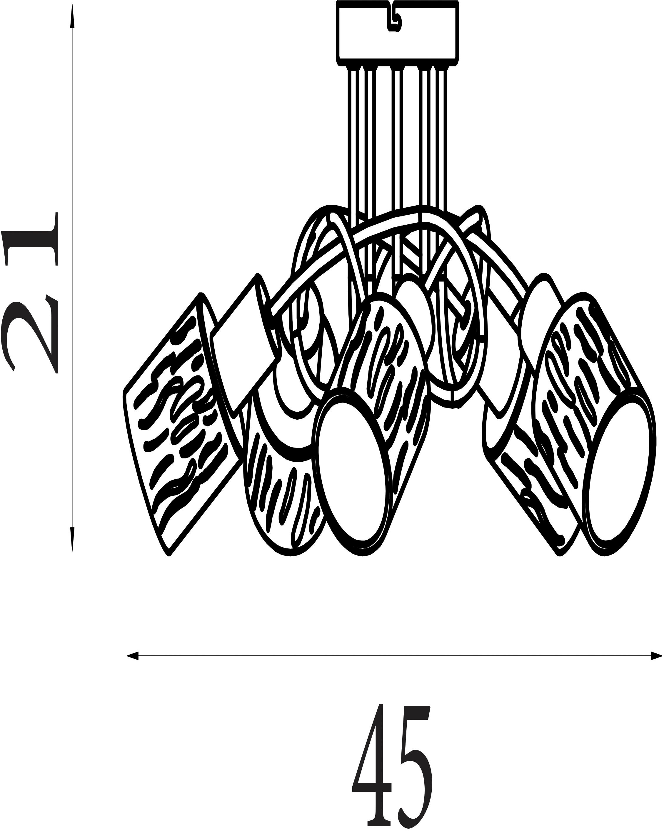 Searchlight Deckenleuchte »Knot Deckenleuchte, Schwarzes Metall mit bernsteinfarbenem Glasschirm« E14 1 Stk.