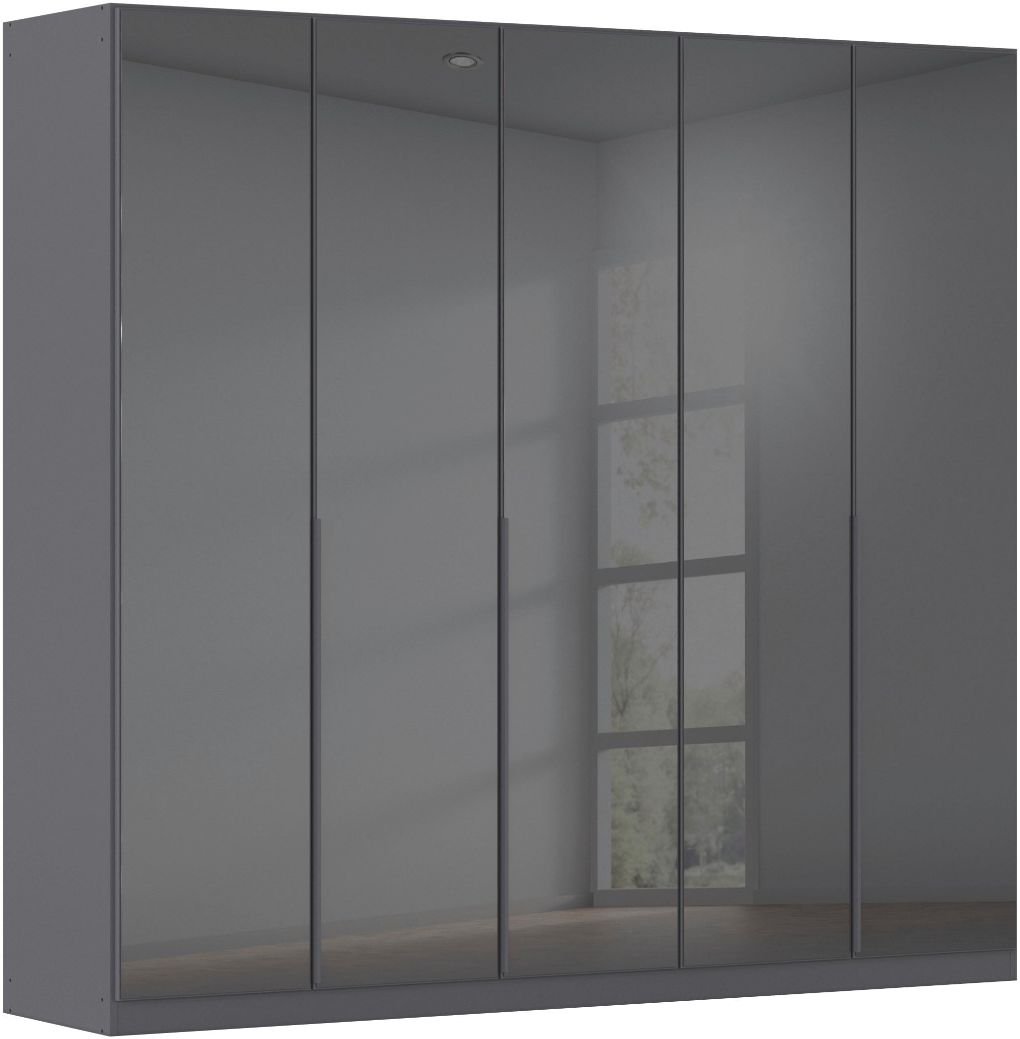 Drehtürenschrank OTTO HOME, B:226cm H:210cm T:54cm, grau, Holzwerkstoff, Schränke, "Kleiderschrank Kleiderschränke Schrank Garderobe AGORDO mit