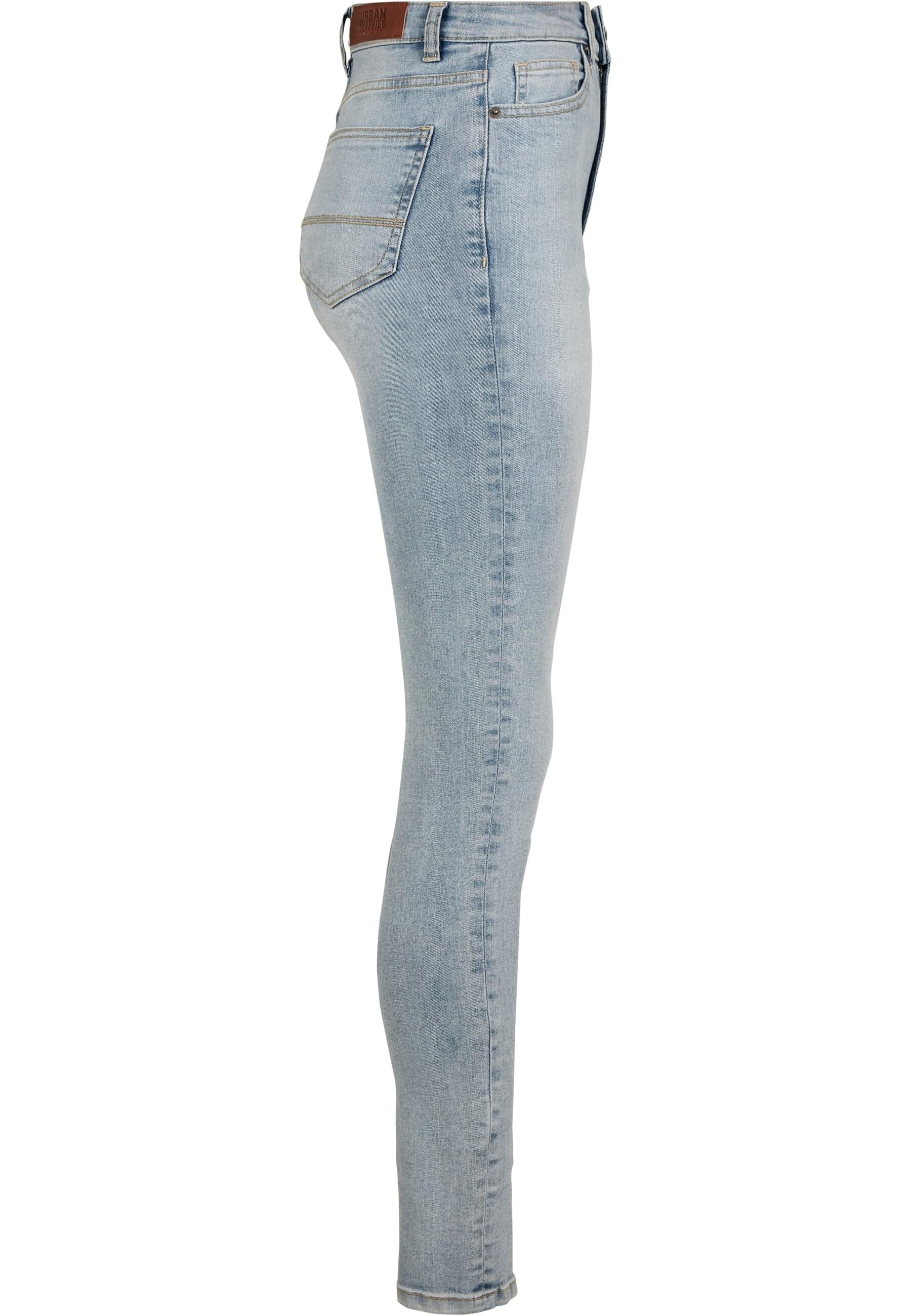 URBAN CLASSICS Bequeme Jeans »Urban Classics Damen Ladies High Waist Slim Jeans«, (1 tlg.)