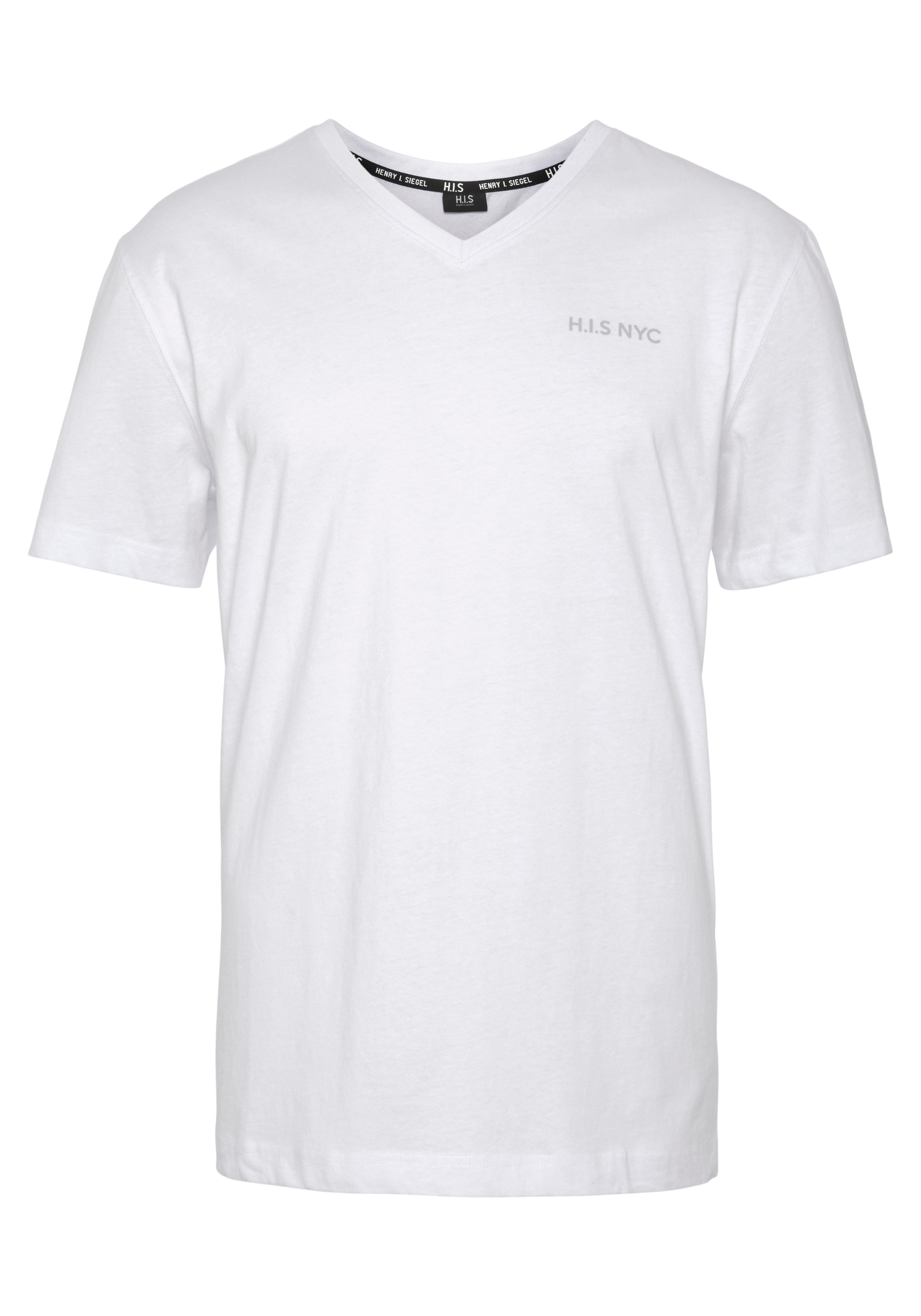 H.I.S V-Shirt, (3-er Pack), Kurzarm, Slim Fit, aus Baumwolle