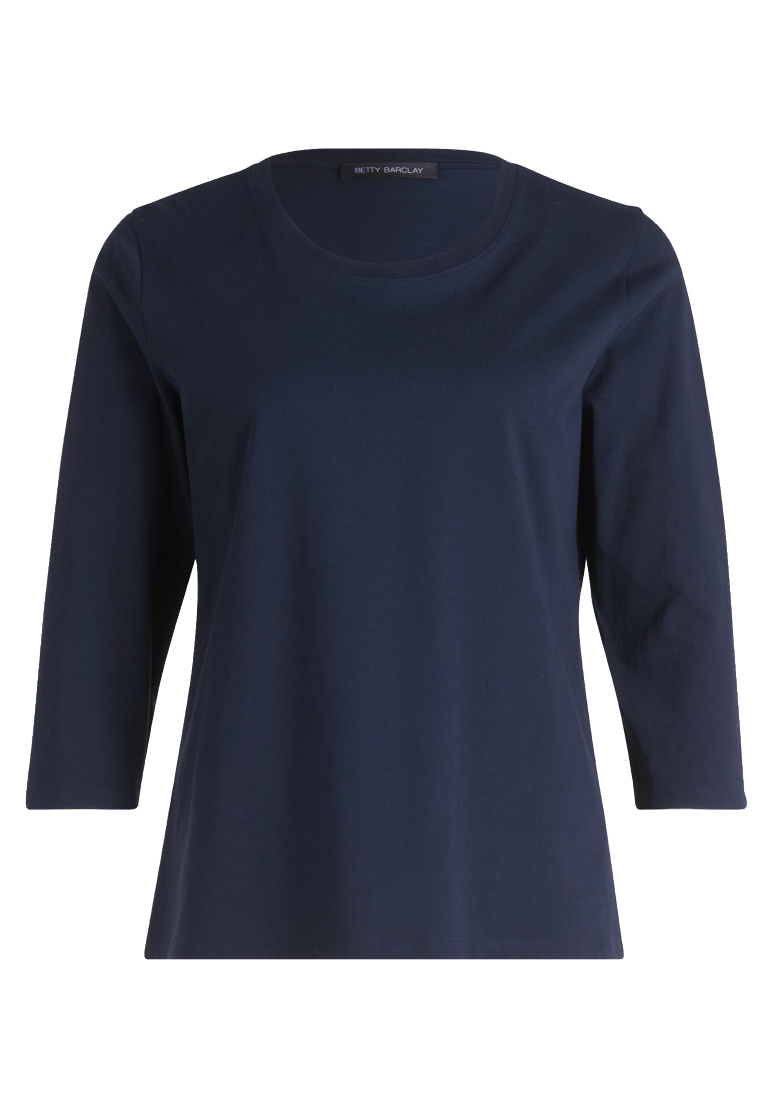 Betty Barclay 3/4-Arm-Shirt »Betty Barclay Basic Shirt mit Rundhalsausschnitt«, (1 tlg.), Rippbündchen