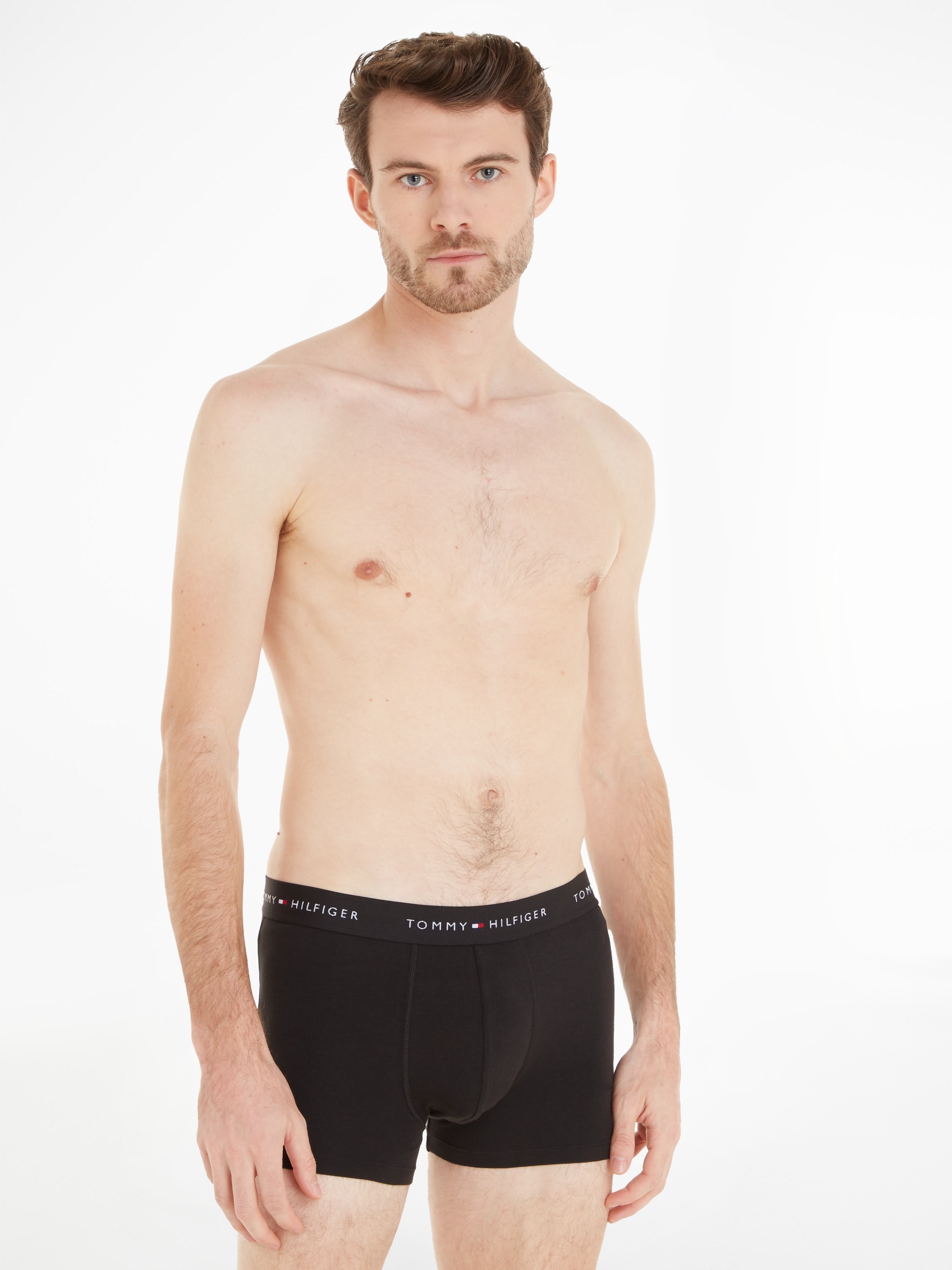 Tommy Hilfiger Underwear Trunk »3P WB TRUNK«, (Packung, 3 St., 3er-Pack), mit kontrastfarbenem Logobund