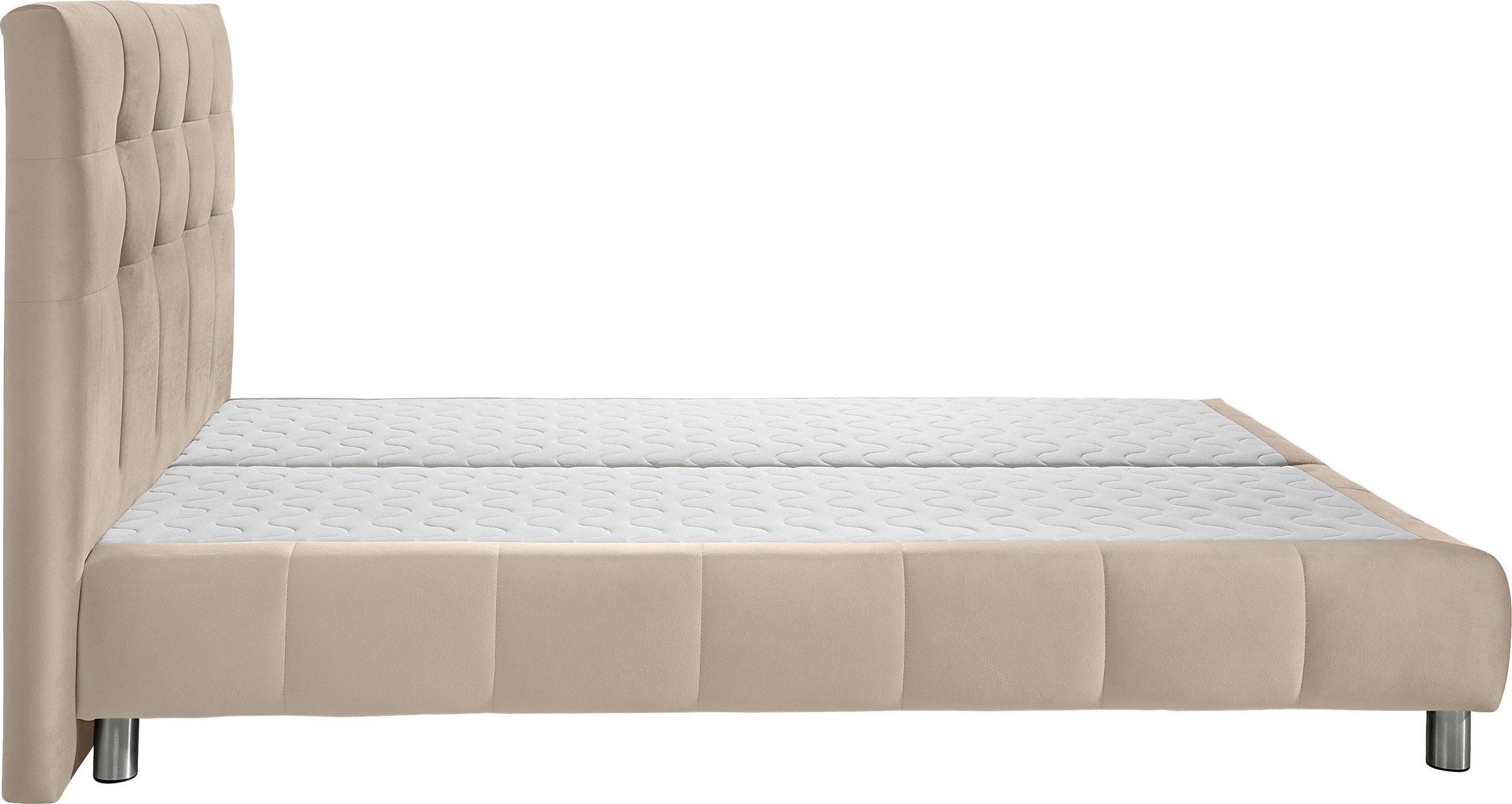 Thumbnail - Home affaire Boxspringbett "Salo XXL" in Samtoptik oder Struktur, 6 Breiten in Überlänge 220cm, 4 Härtegrade