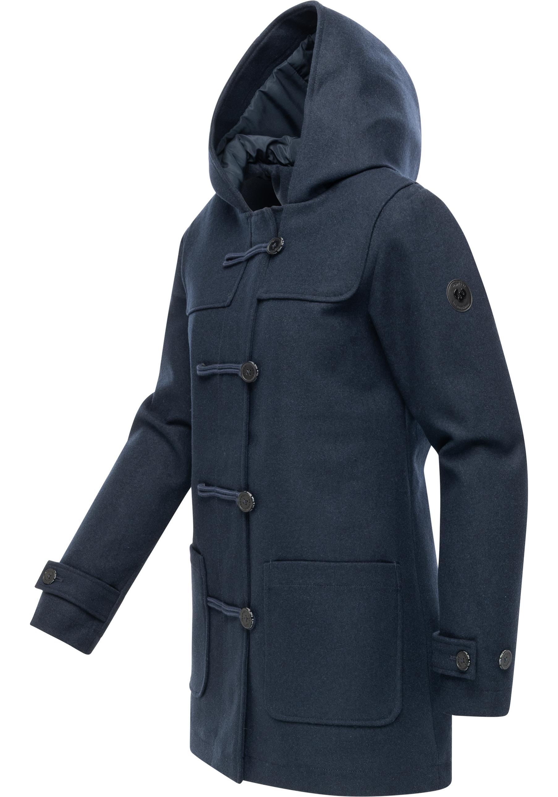 Ragwear Wintermantel »Duffina YOUMODO«, warmer Mantel mit Knopfleiste