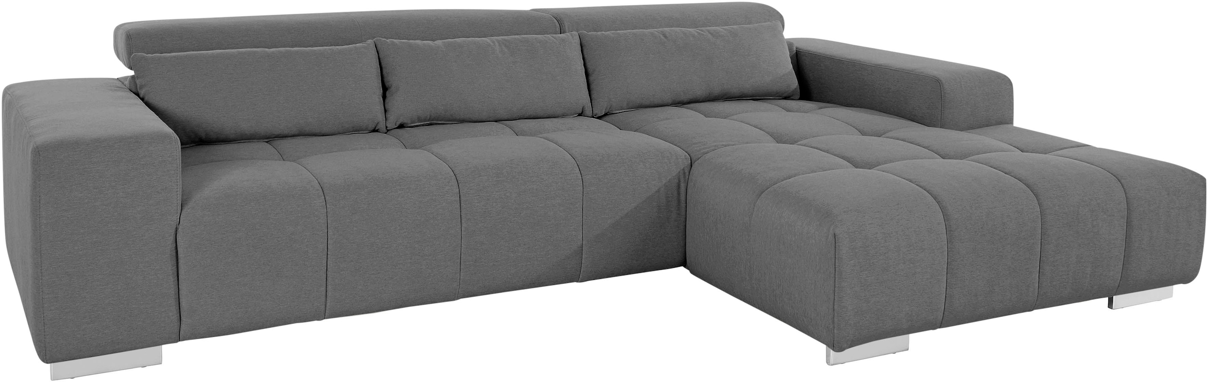 COTTA Ecksofa »Orion L-Form«, mit Kopfteilverstellung & 3 Nierenkissen