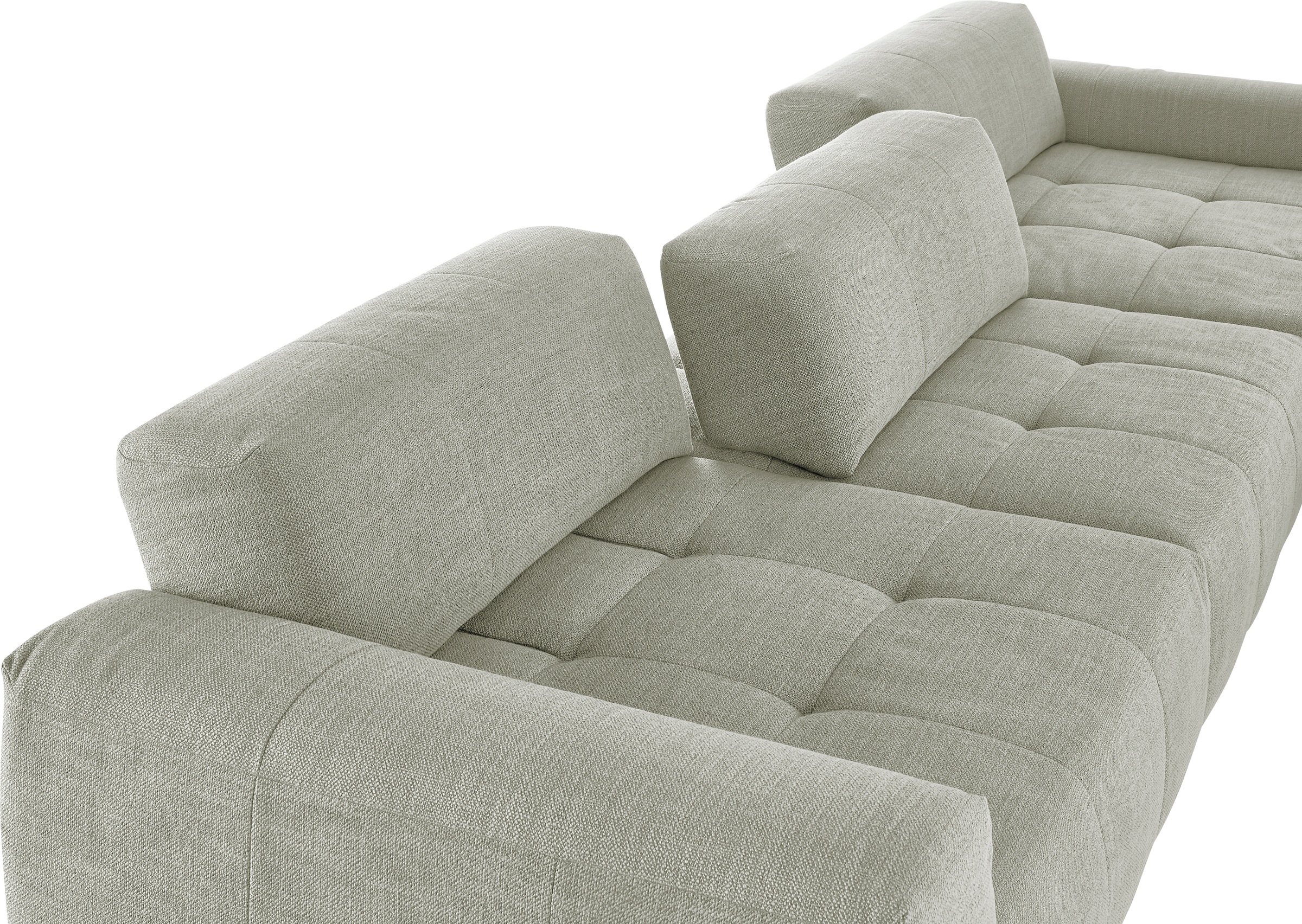 3C Candy Ecksofa »Yoshy mit Komfortfunktionen, modern und bequem, L-Form«, Zwei verschiedene Sitztiefen durch verstellbare Rückenlehne