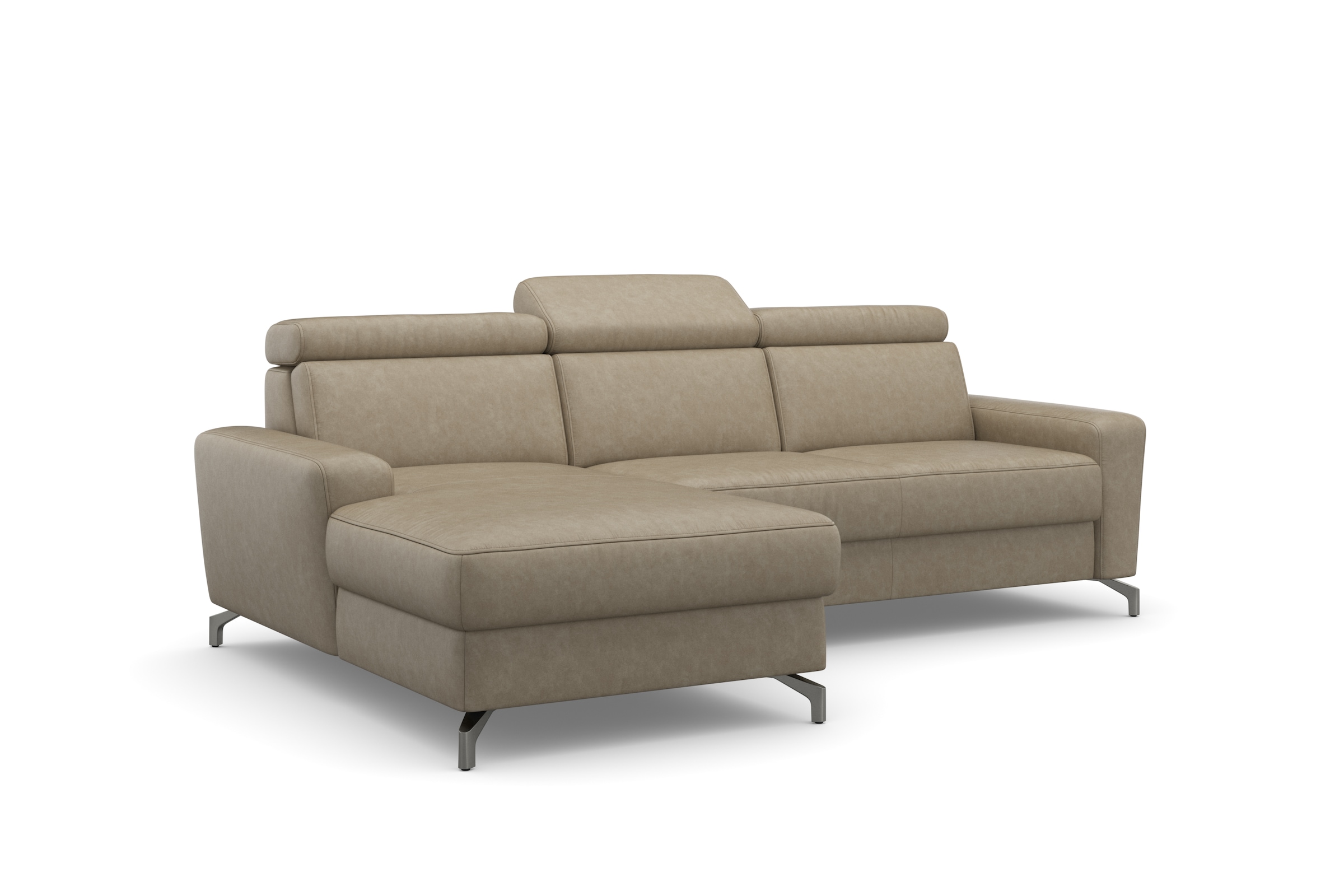 sit&more Ecksofa »Scarlett L-Form«, inklusive Kopfteilverstellung, wahlweise mit Bettfunktion, Bettkasten