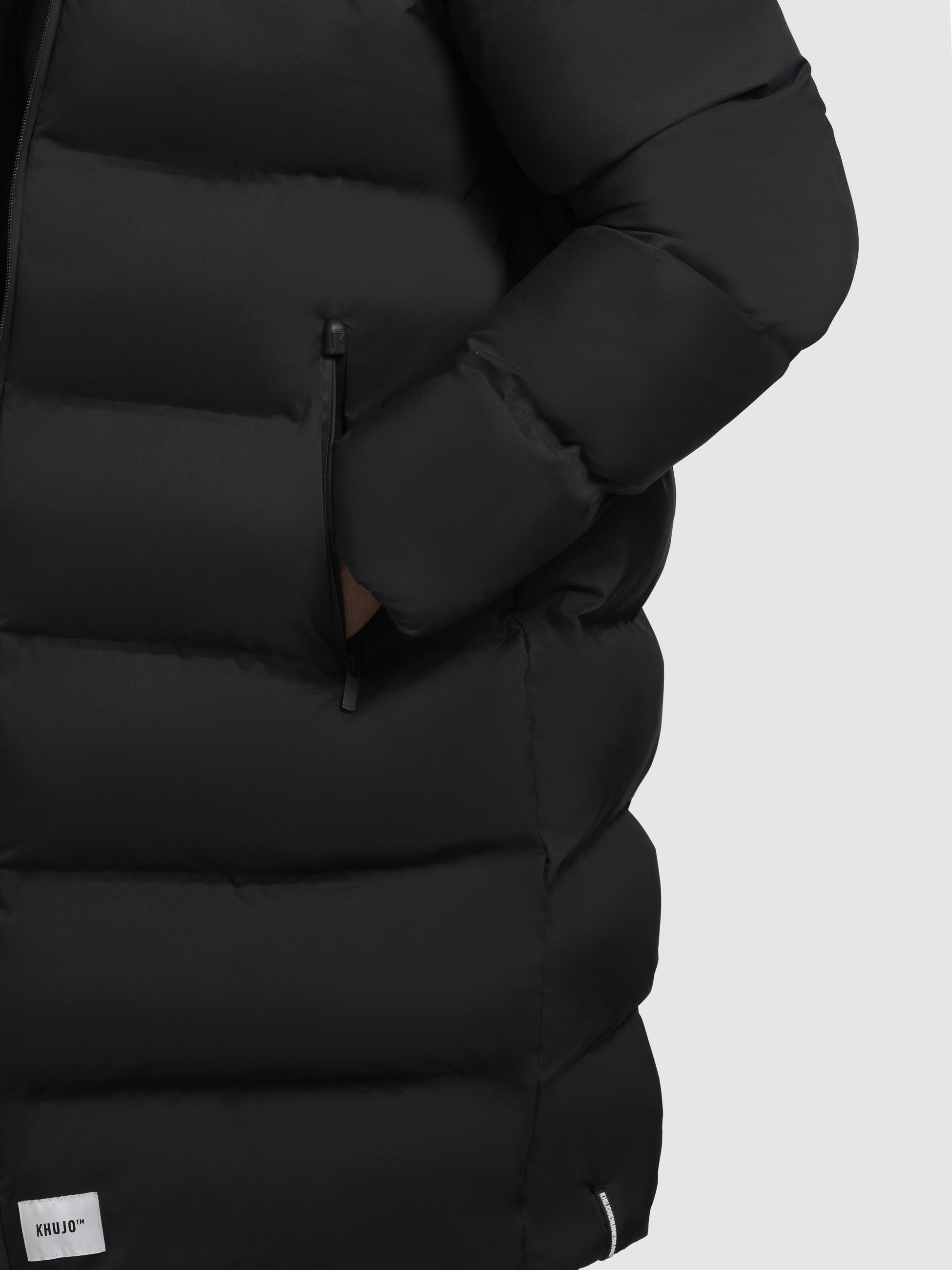 khujo Steppmantel »Caius2-YM«, Stylischer Herren Wintermantel mit Kapuze