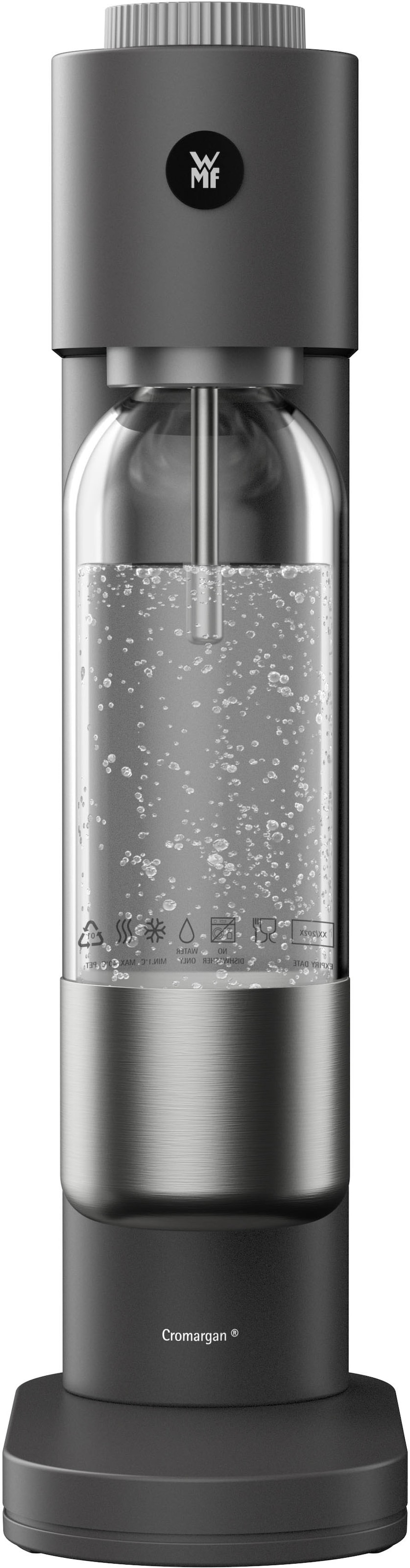 WMF Wassersprudler »Element One«, (2 tlg.), 3 Sprudelgrade, vollautomatisches Sprudeln, Cromargan Edelstahlgehäuse