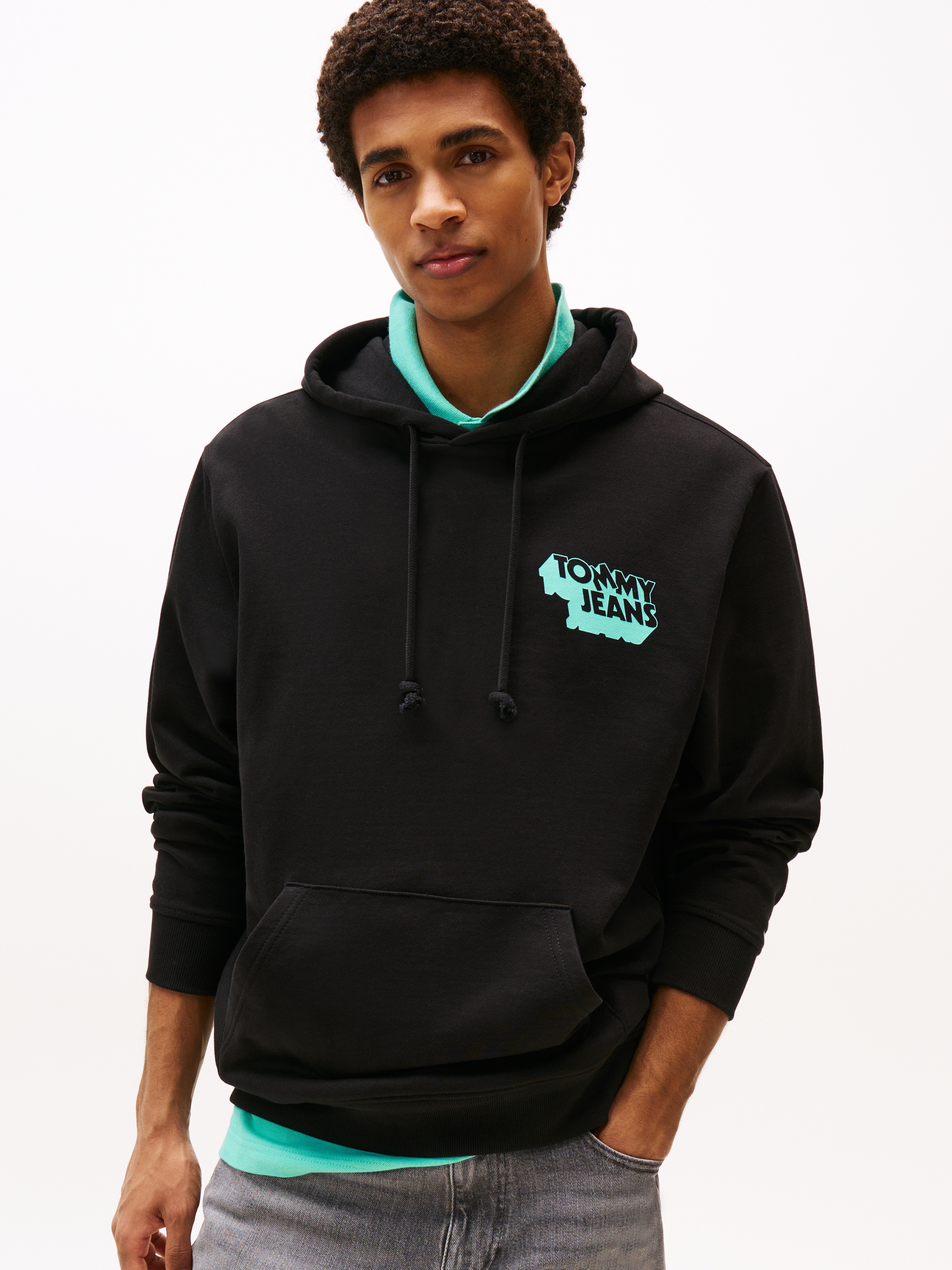 Tommy Jeans Kapuzensweatshirt "TJM STACK BACK LOGO HOODIE EXT", Mit Rundhal günstig online kaufen