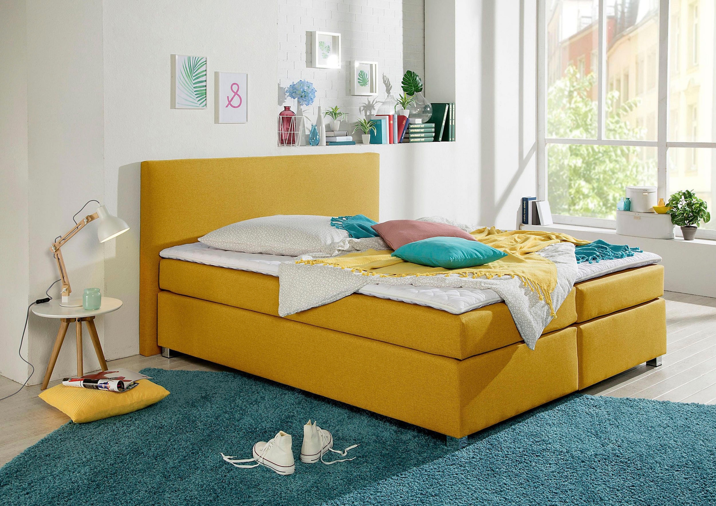 Home affaire Boxspringbett "Eliana" inkl. Topper, in 4 Breiten, 3 Matratzen günstig online kaufen