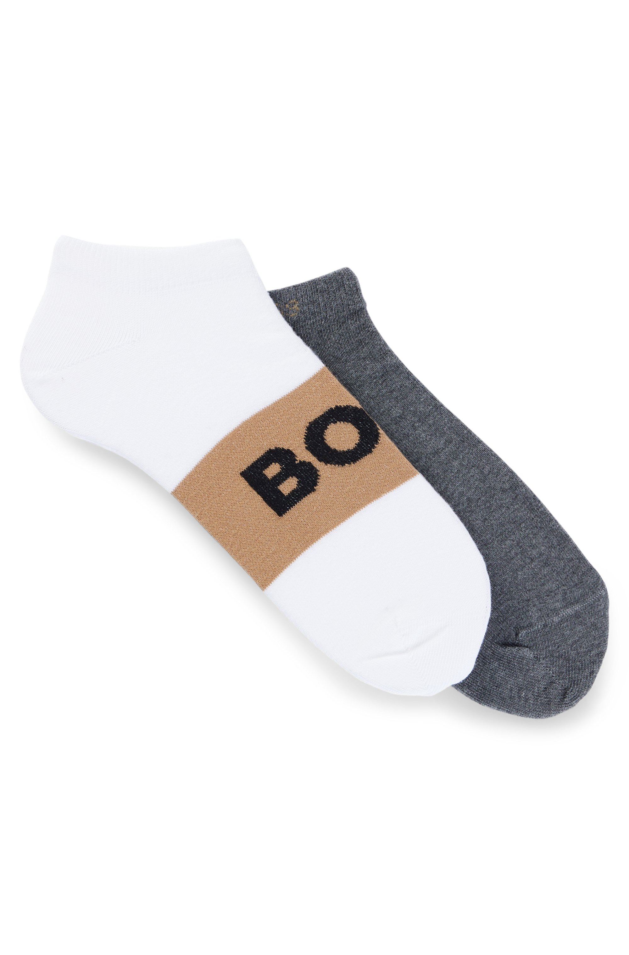 BOSS Freizeitsocken "2P AS Logo Col CC", (Packung, 2 Paar, 2er), mit Logoschriftzug