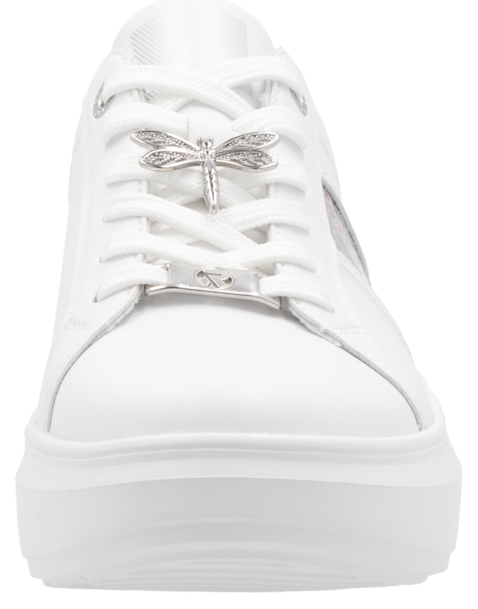 RIEKER Sport Plateausneaker, mit stylischen Metallic-Details, Freizeitschuh, Halbschuh, Schnürschuh