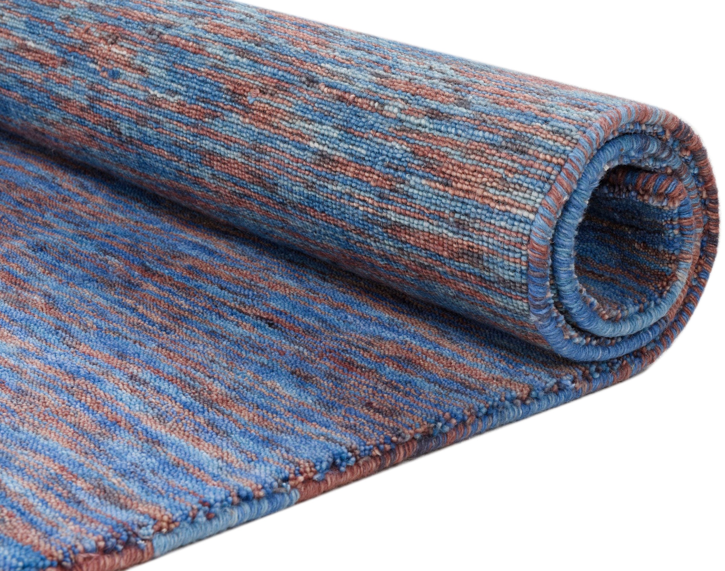 THEKO Nebraska Uni Wool Rug Blue 170x240cm 3