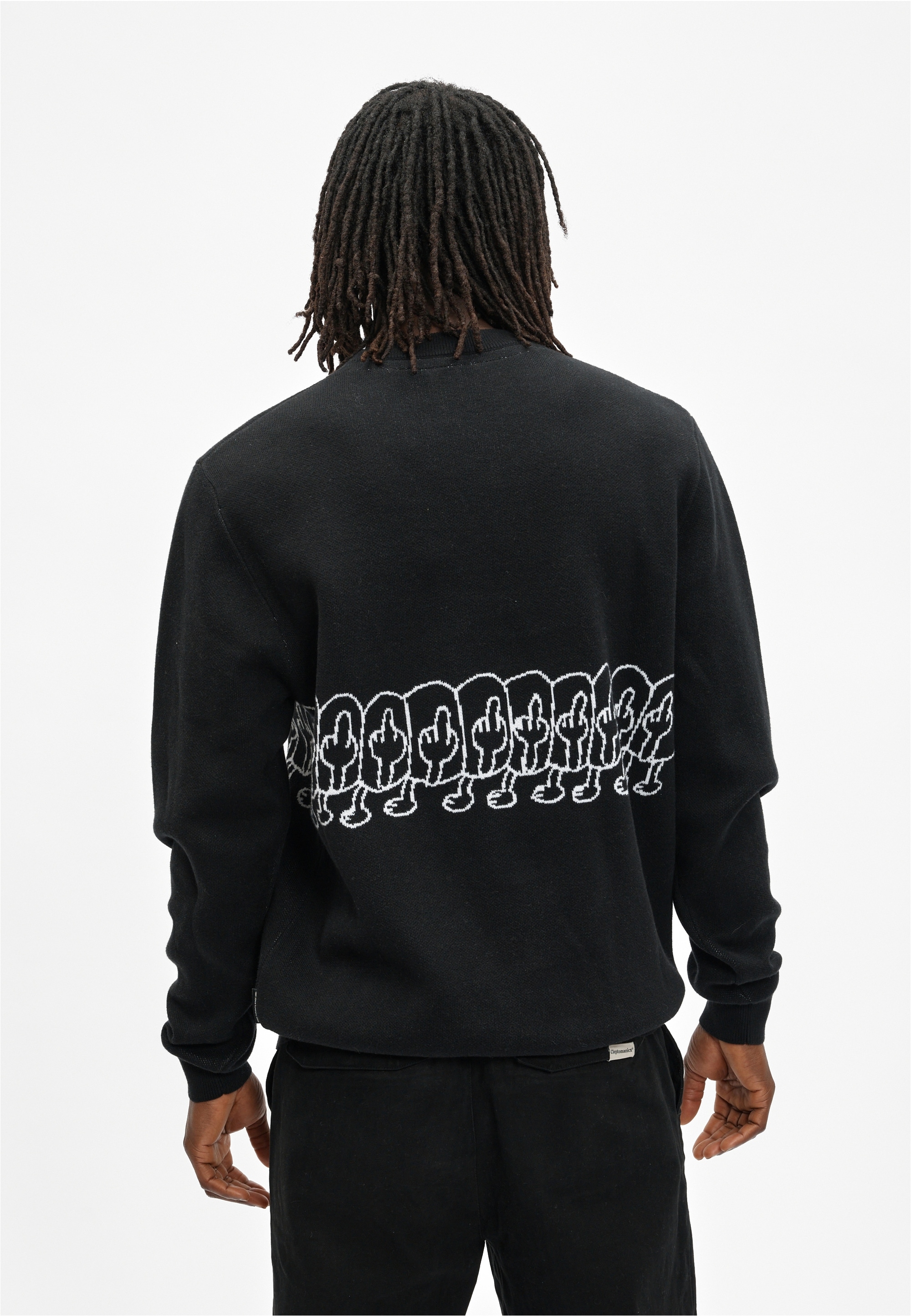 Cleptomanicx Strickpullover »FUHUMANS« mit lässigem Frontprint