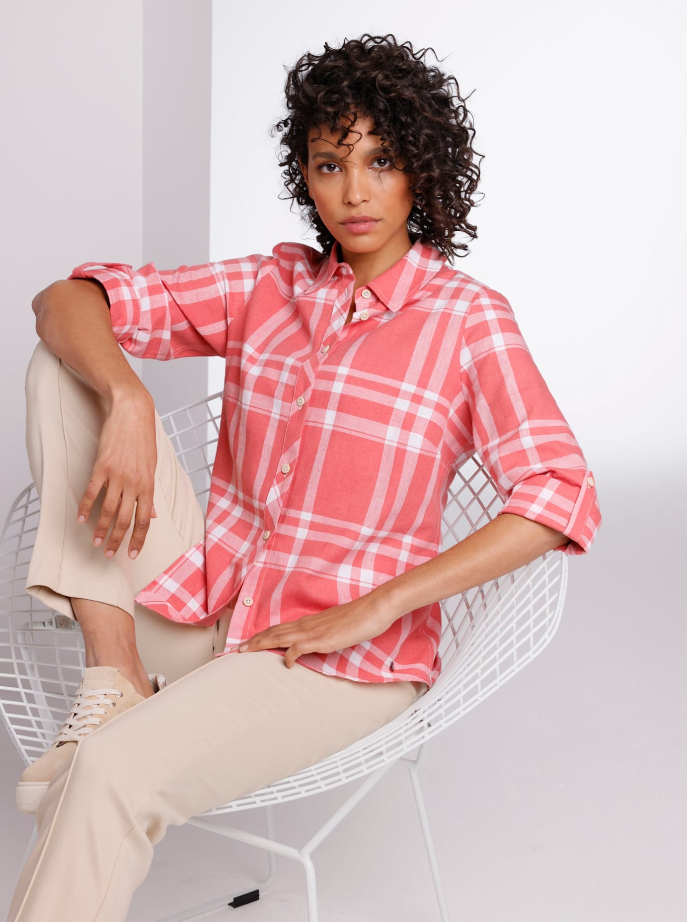 CREATION L PREMIUM Flanellbluse