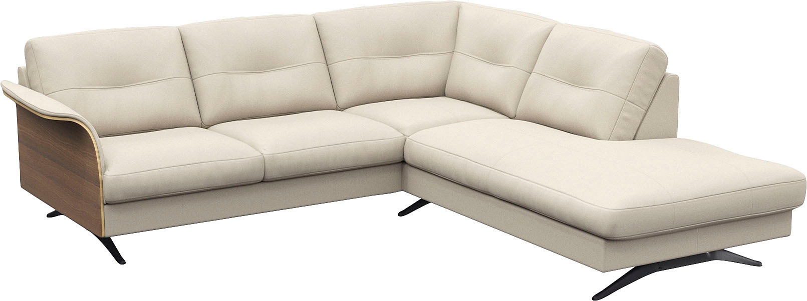 FLEXLUX Ecksofa »Glow, super bequem durch hochwertigem Sitzaufbau mit Federkern, L-Form«, Modernes skandinavisches Design