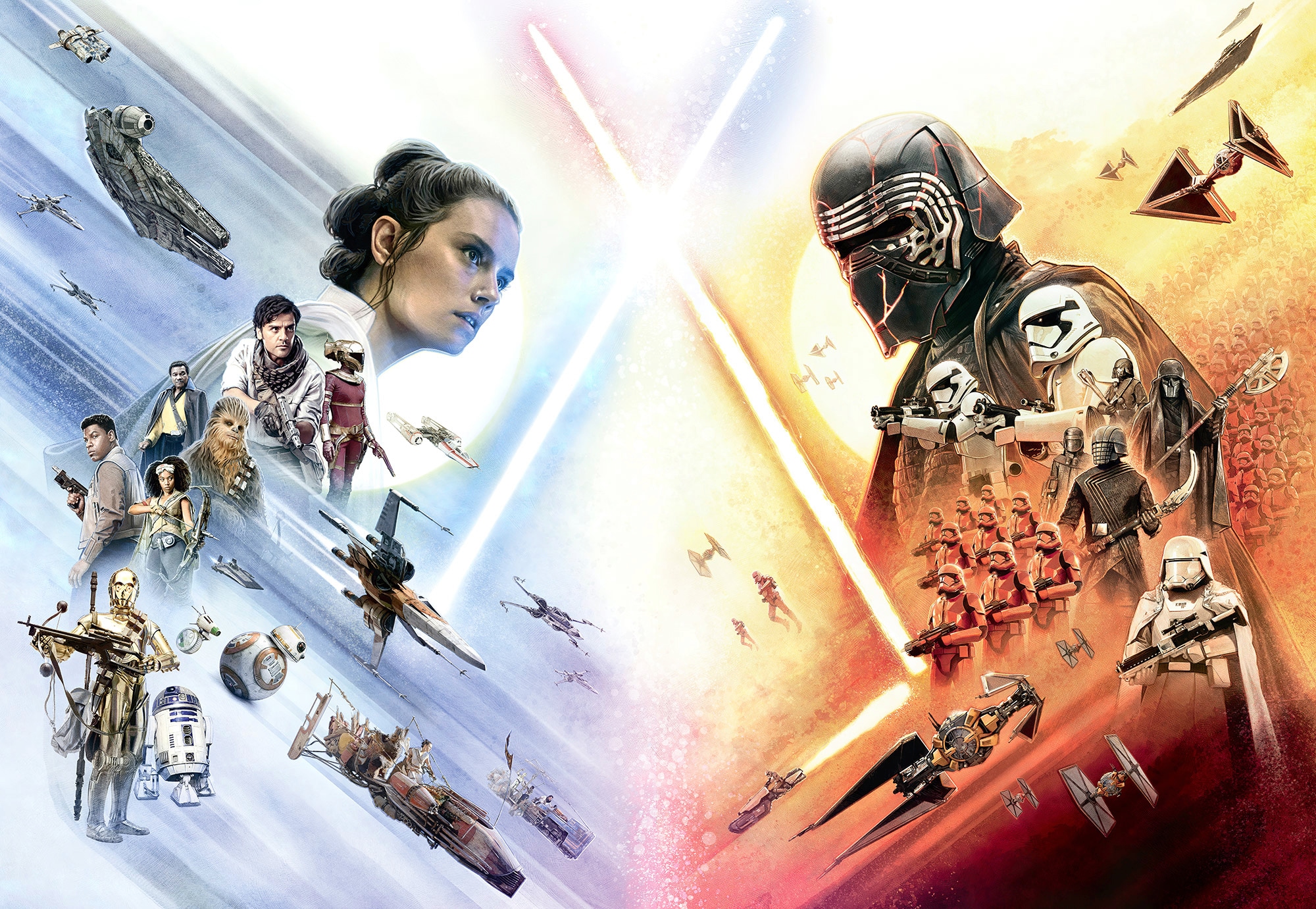 Komar Fototapete "STAR WARS EP9 Movie Poster Wide - Größe 368 x 254 cm" bedruckt glatt Kinderzimmer