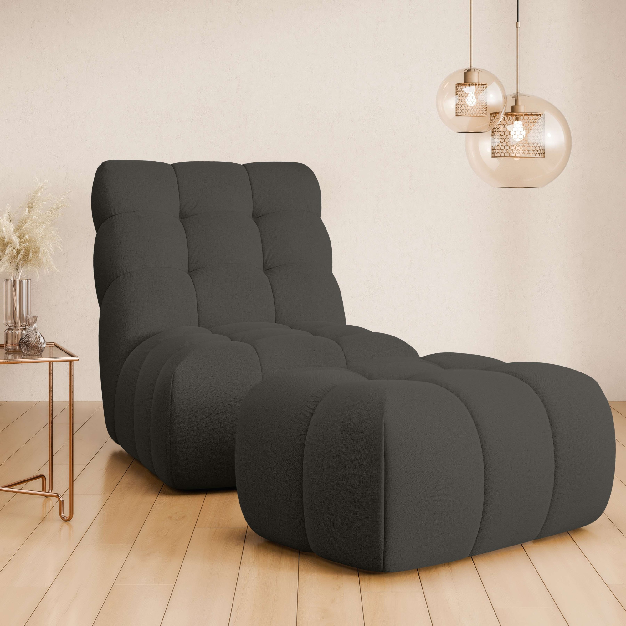 Home affaire XXL-Sessel "AURELIAN Loveseat XXL mit Hocker im Set, Lese-Sess günstig online kaufen