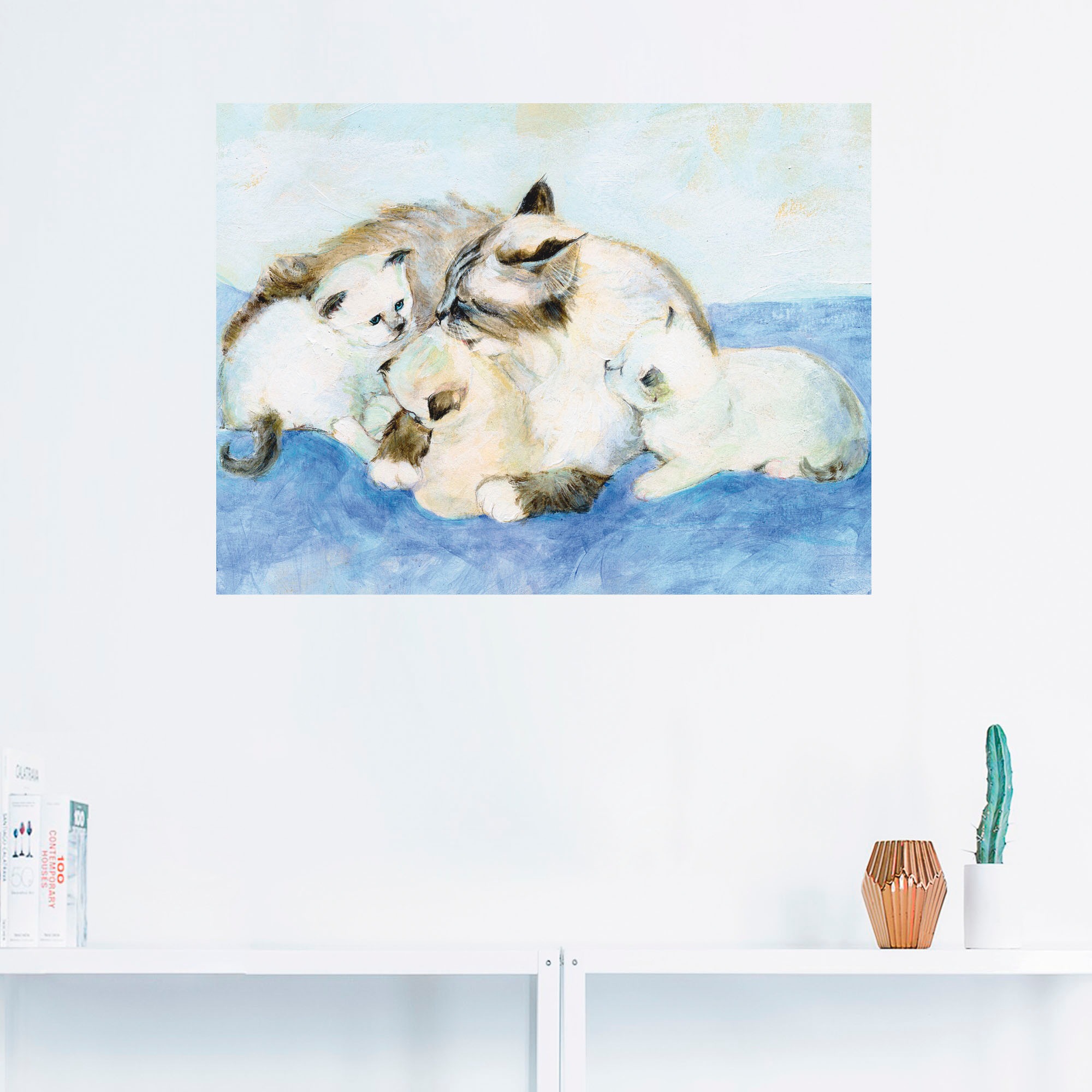 Artland Wandbild »Katzenfamilie«, Haustiere, (1 St.), als Leinwandbild, Wandaufkleber in verschied. Größen