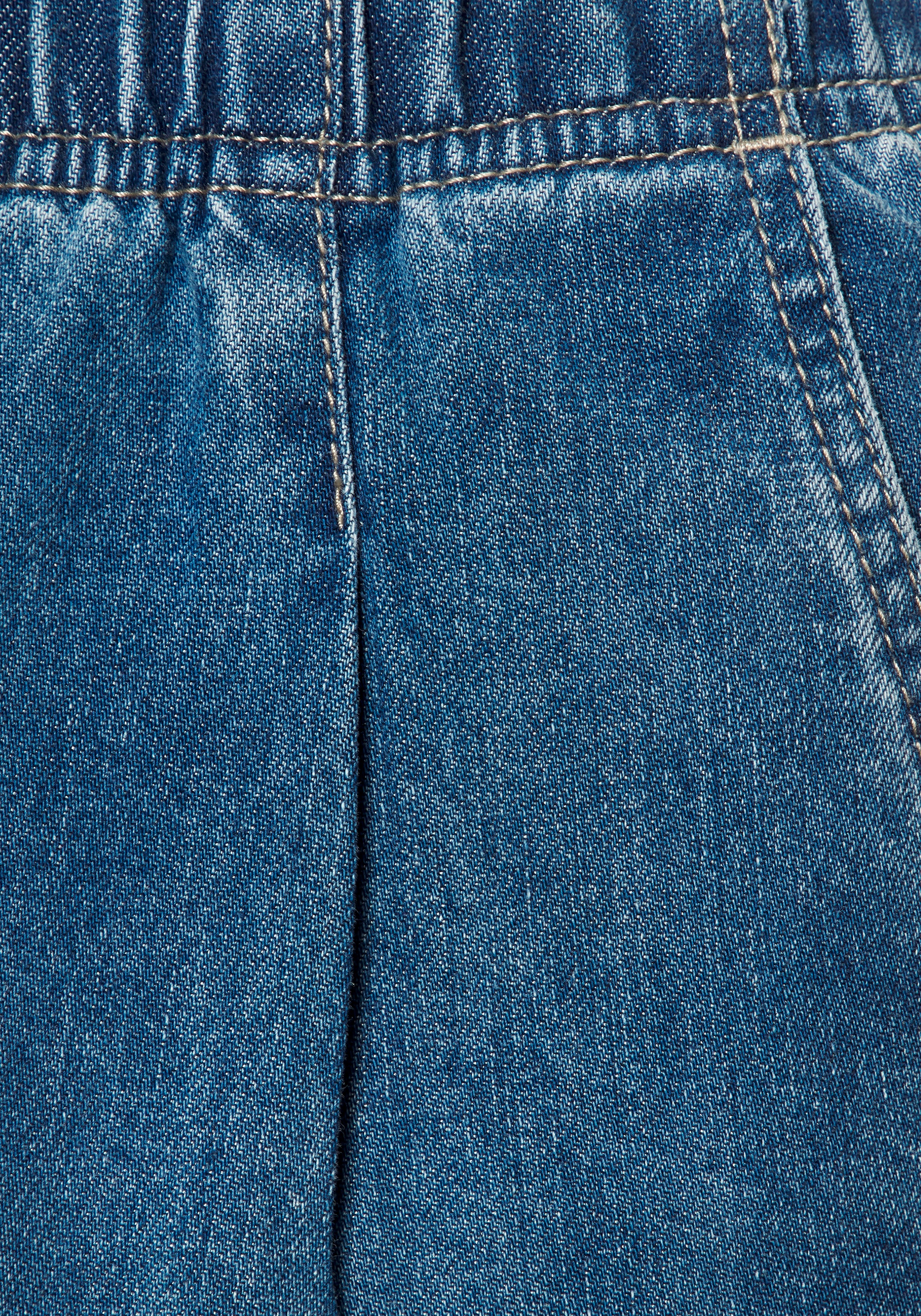 Buffalo Schlupfhose  mit Kontrastnähten, modische Jeans, weites Bein