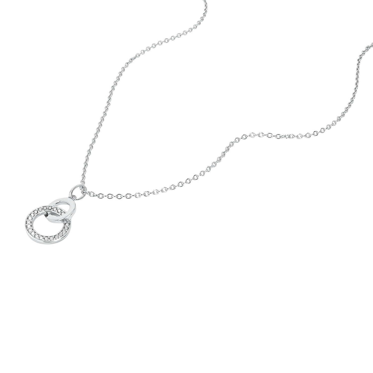 TOM TAILOR Kette mit Anhänger »Schmuck Geschenk Silber 925 Infinity Kreise« mit Zirkonia (synth.)