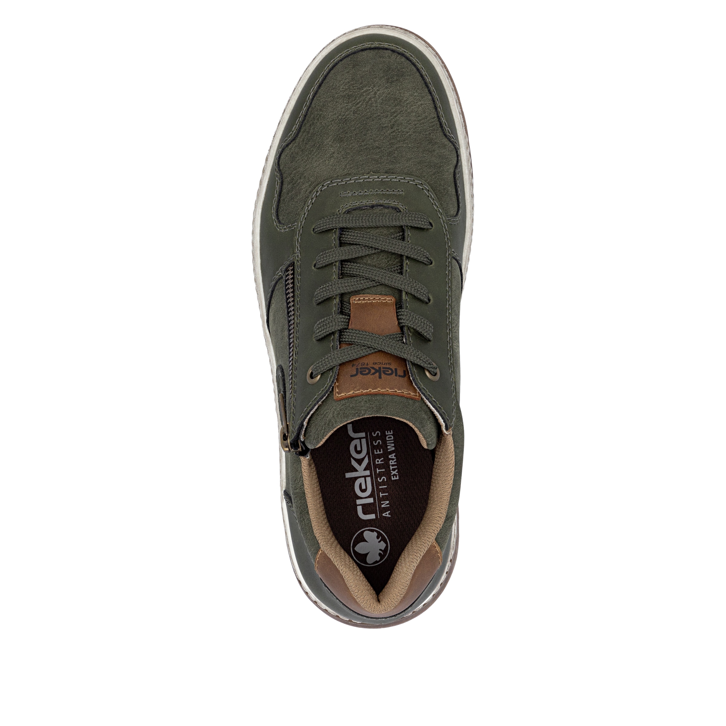 Rieker Sneaker, Freizeitschuh, Halbschuh, Schnürschuh mit Kontrastbesatz
