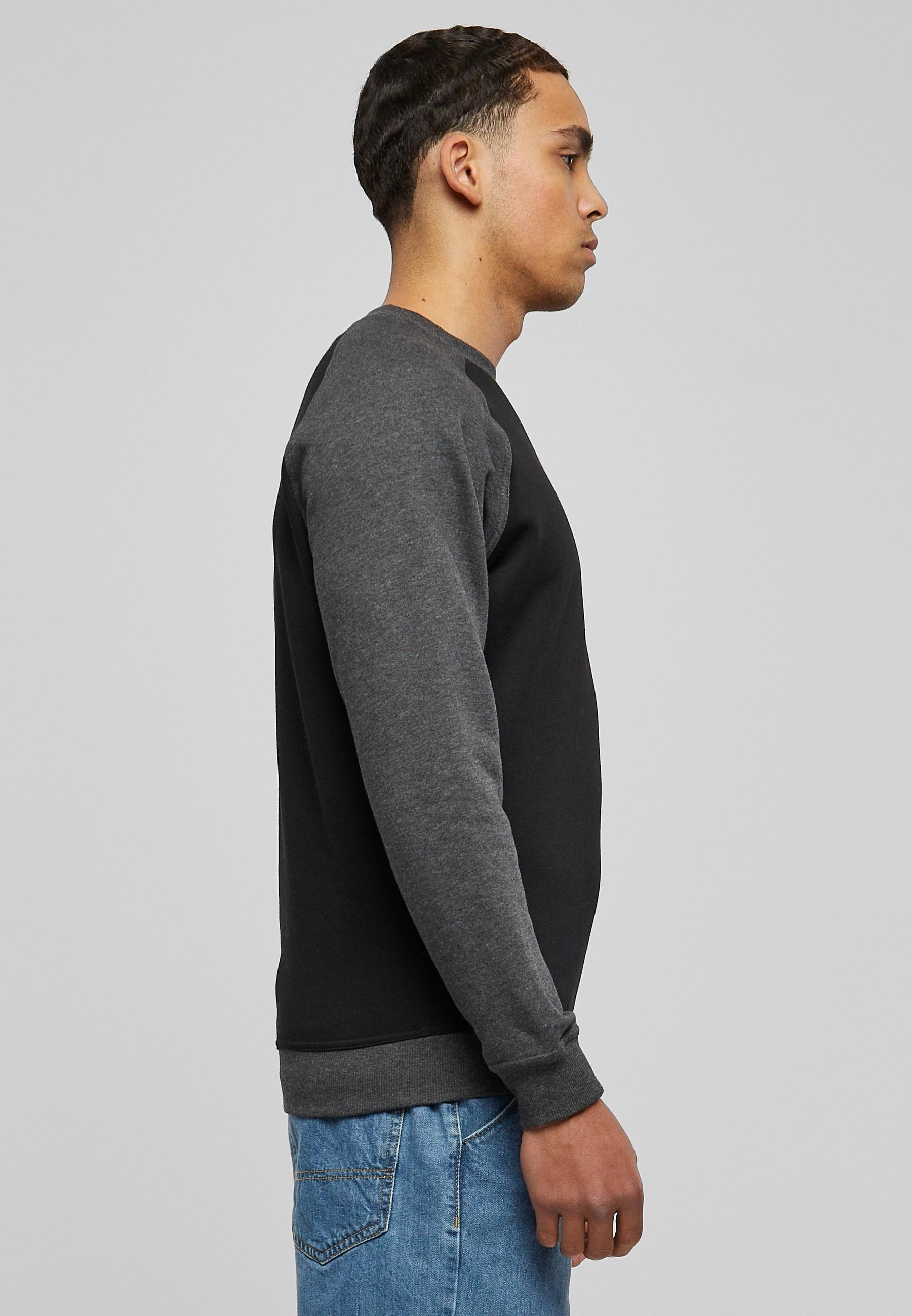 URBAN CLASSICS Rundhalspullover »Urban Classics Herren 2-tone Raglan Crewneck«