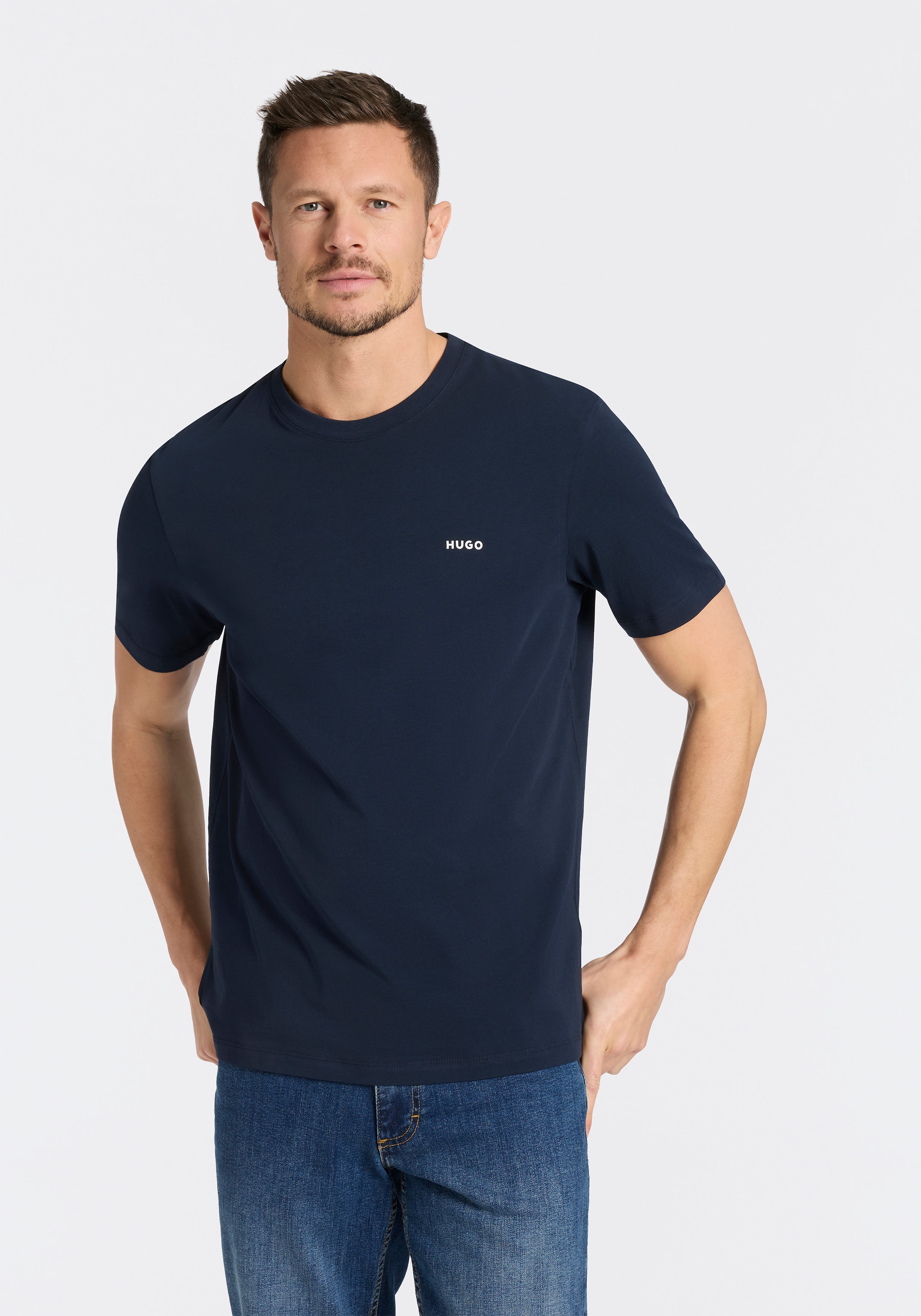 HUGO T-Shirt "Dero" Rundhalsausschnitt, Regular Fit, Basic Must Have günstig online kaufen