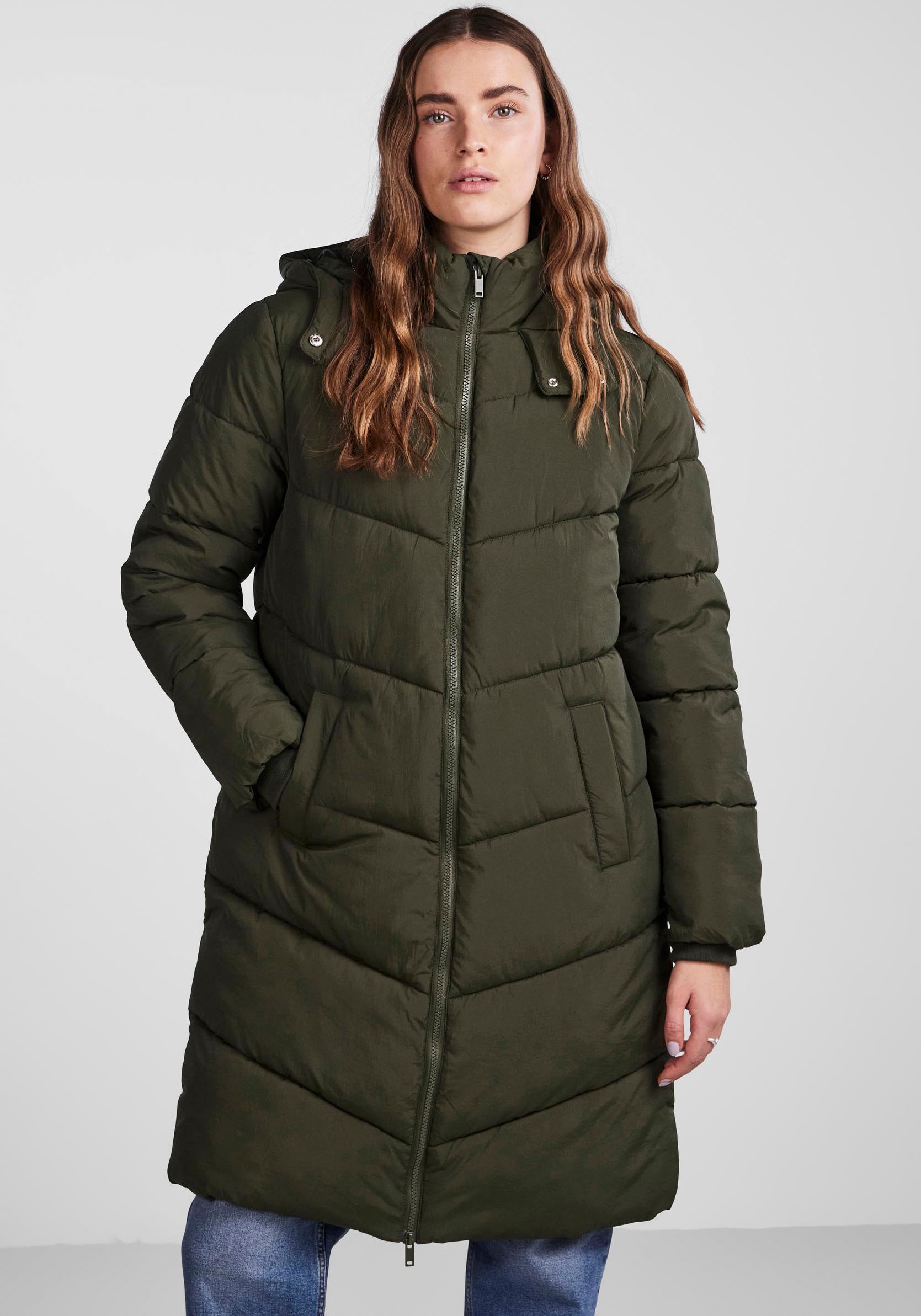 pieces Steppmantel "PCJAMILLA LONG PUFFER JACKET NOOS BC" günstig online kaufen