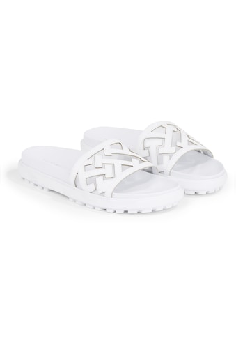 TOMMY HILFIGER Pantolette »TH ELEVATED FLAT SANDAL« s...