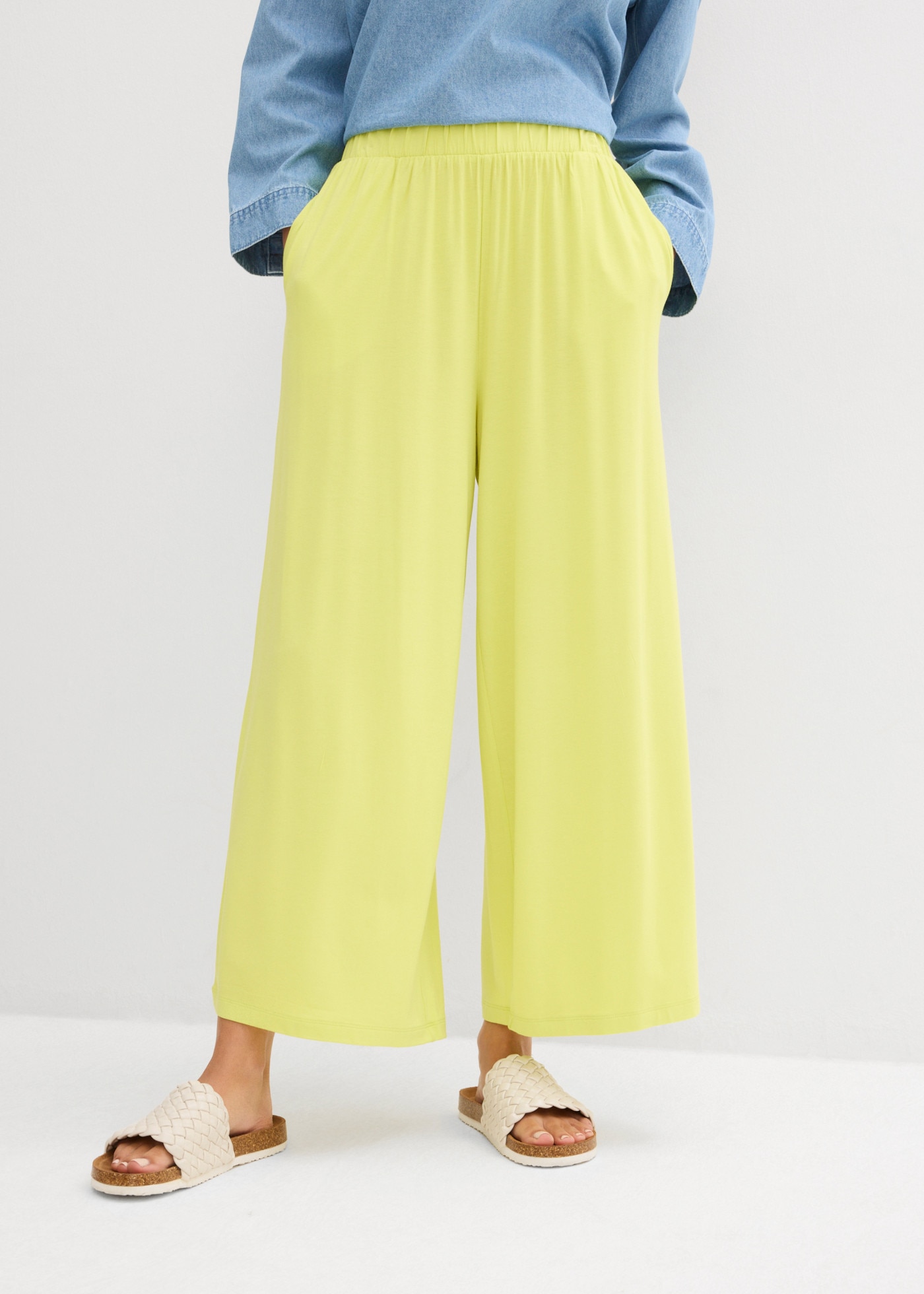 bonprix Culotte lockere Passform, aus Viskose und Elasthan, 7/8-Länge