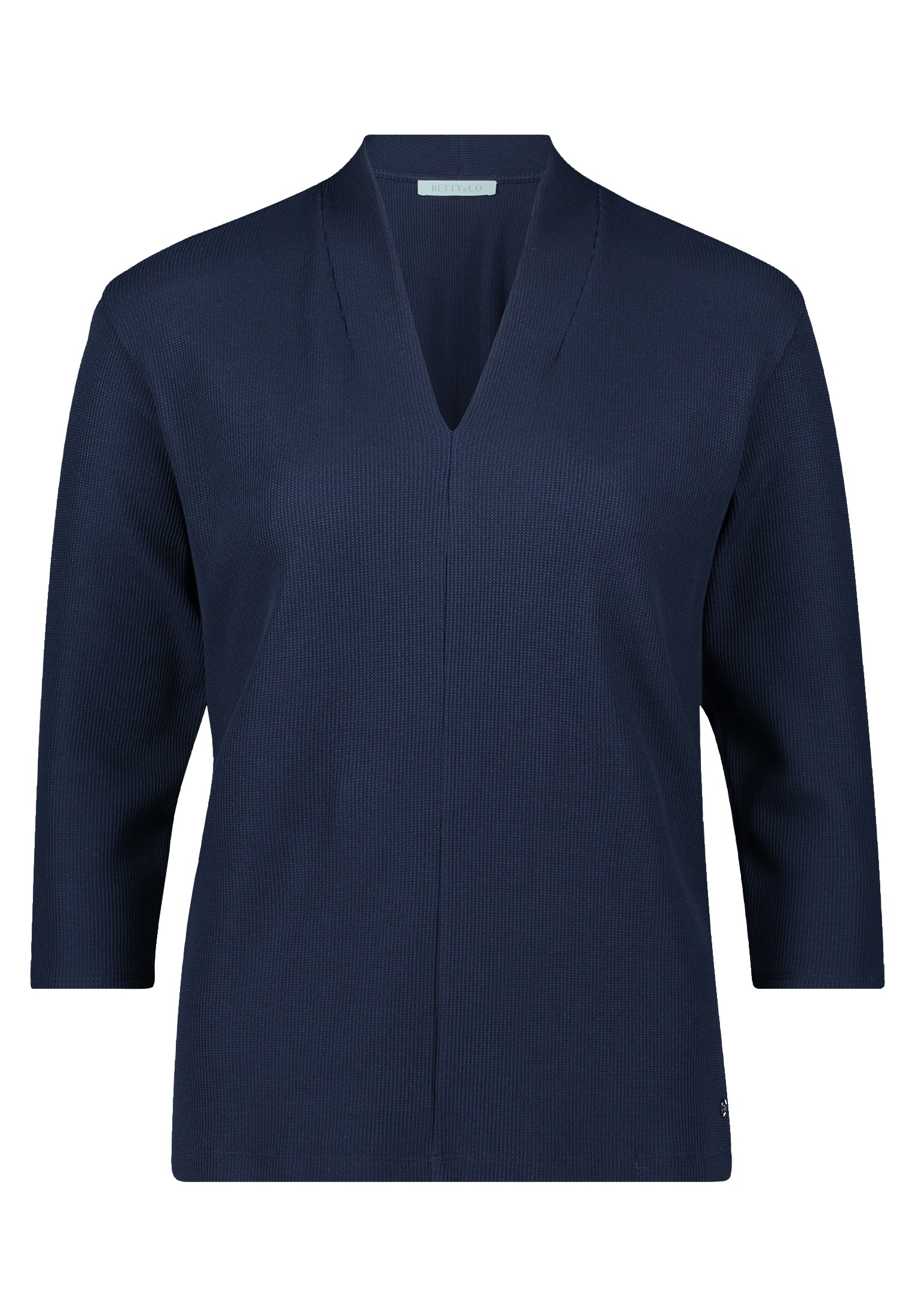 Betty&Co 3/4-Arm-Shirt "Damen Casual-Shirt mit V-Ausschnitt" 1 Stk. tlg. günstig online kaufen