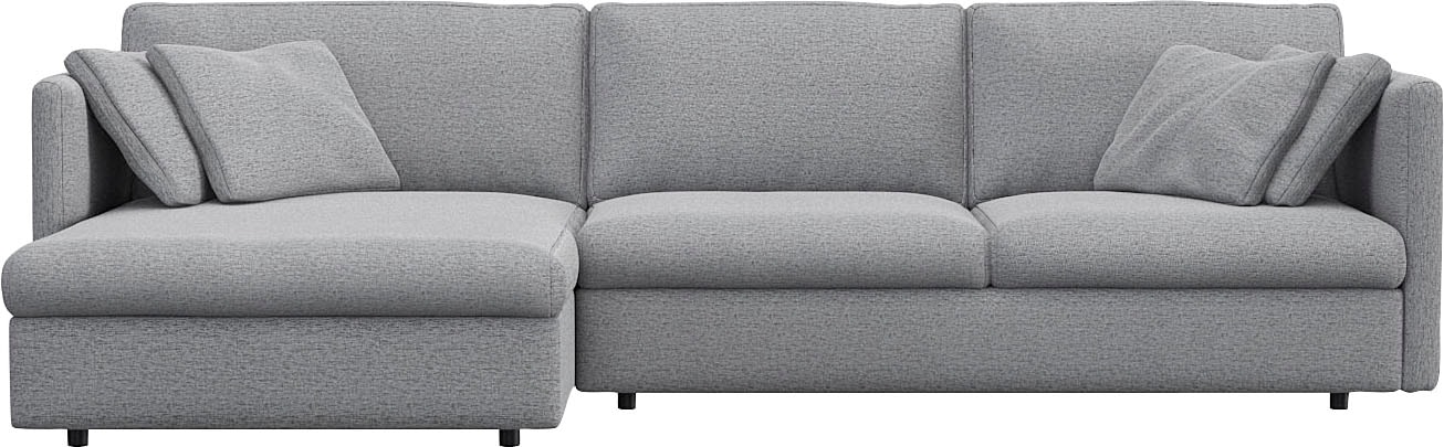 FLEXLUX Ecksofa "Lovane" Weich & anschmiegsam, große Sitztiefe auf Kaltschaum, Dekokissen inkl.