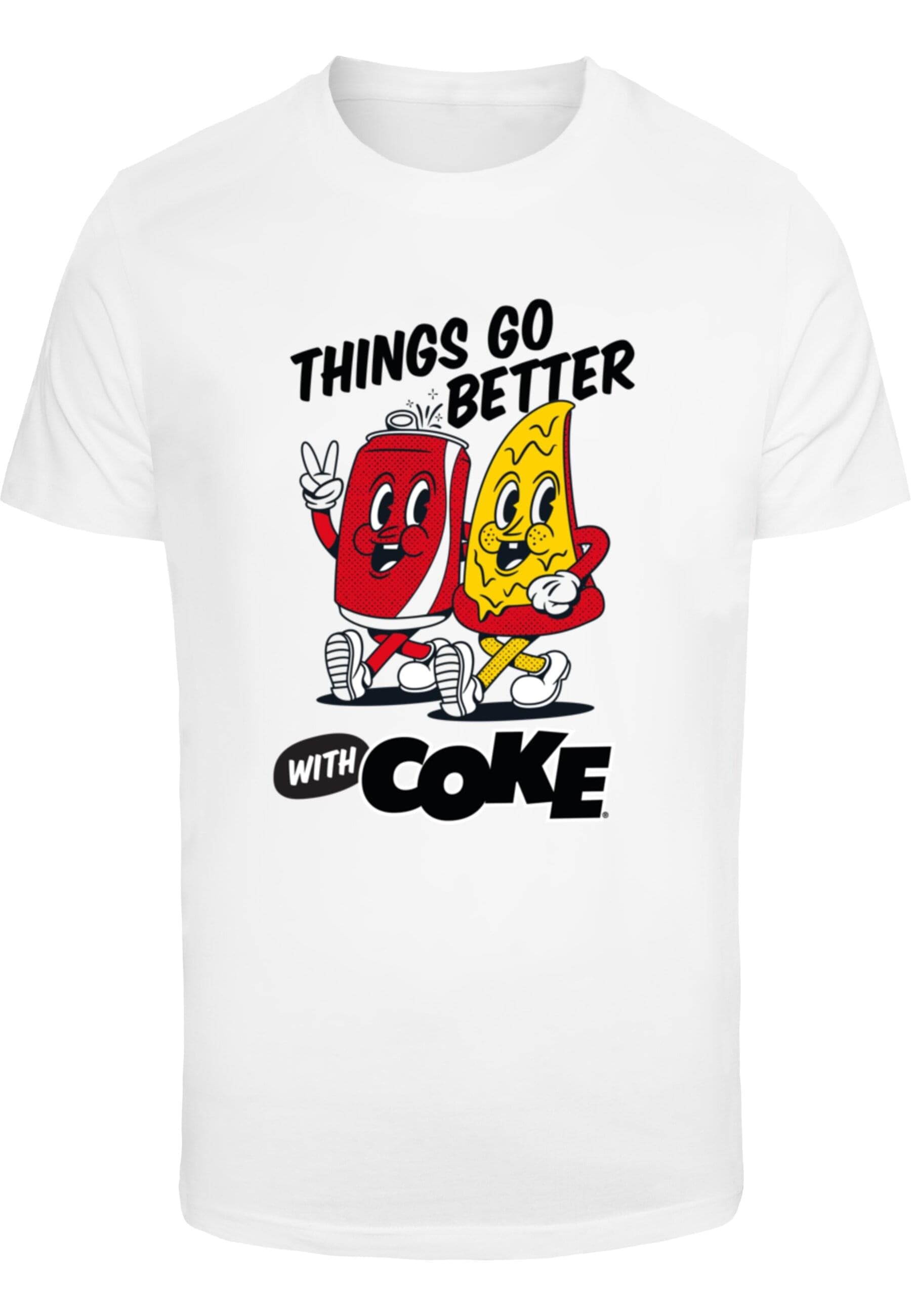 Merchcode T-Shirt "Merchcode Things Go Better with Coke" 1 Stk. tlg. günstig online kaufen