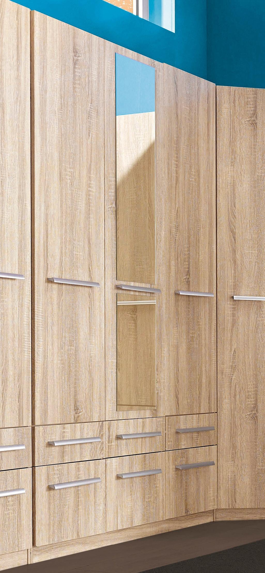 priess Kleiderschrank »Schrank Garderobe Wäscheschrank Barcelona in 5 Breiten«, viel Stauraum, geräumige Schubkästen, mit Spiegel, MADE IN GERMANY