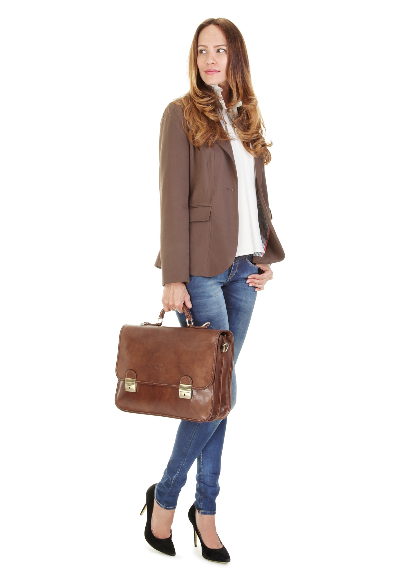 Piké Aktentasche echt Leder, Made in Italy günstig online kaufen