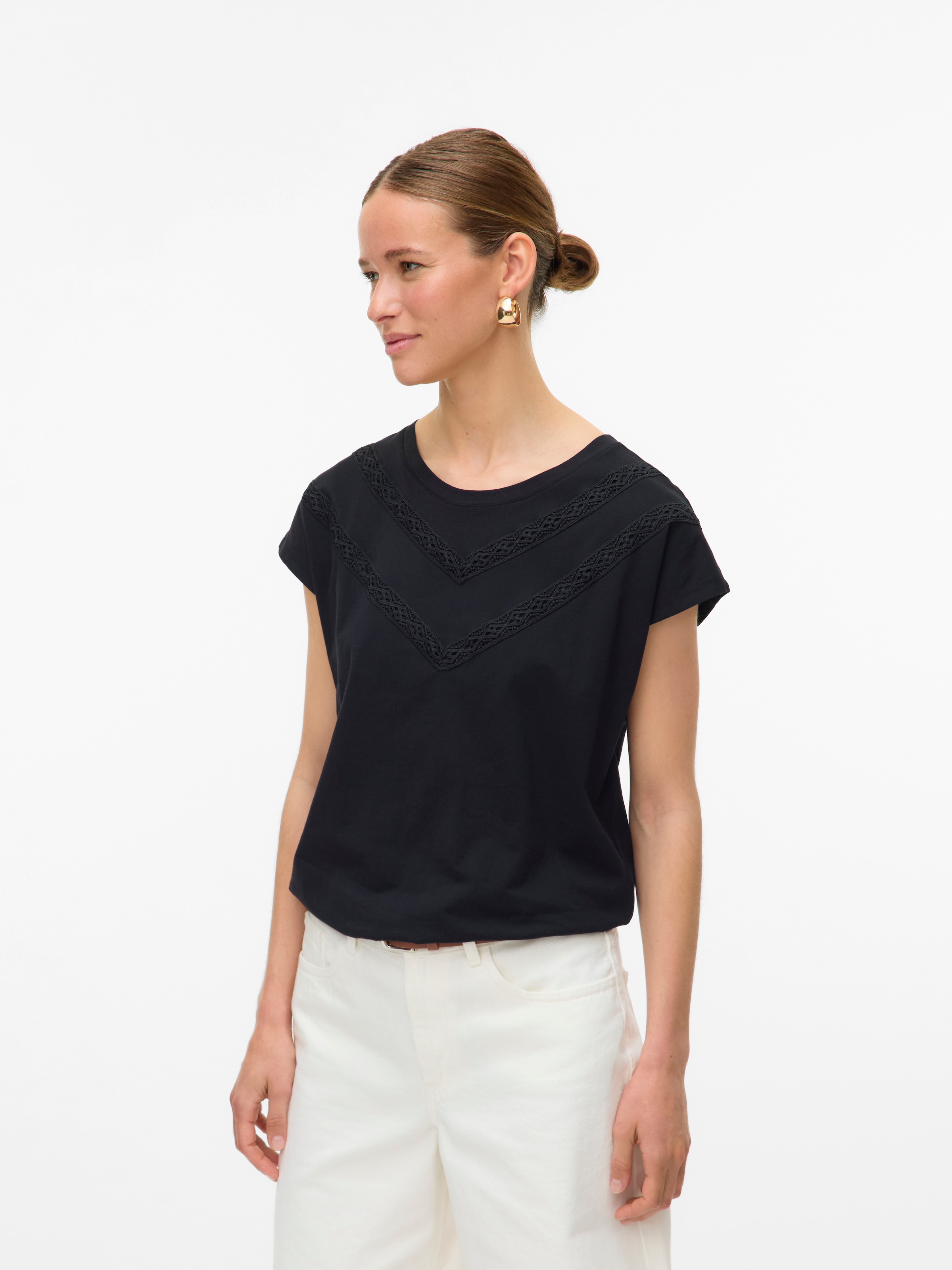 Vero Moda Kurzarmshirt "VMPANNA AVA SS TOP JRS" günstig online kaufen