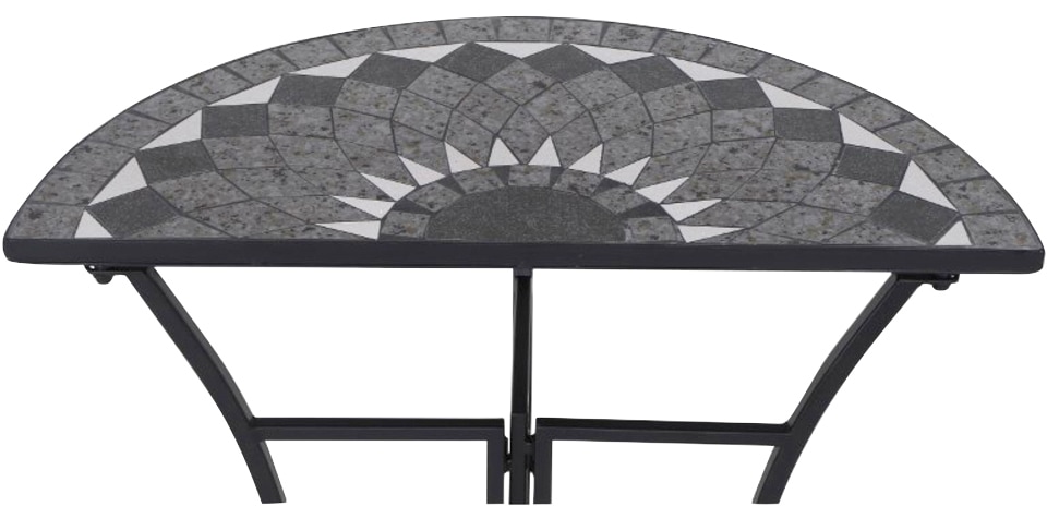 Siena Garden Gartentisch »Como«, Stahlgestell in matt schwarz, Tischplatte in Mosaikoptik